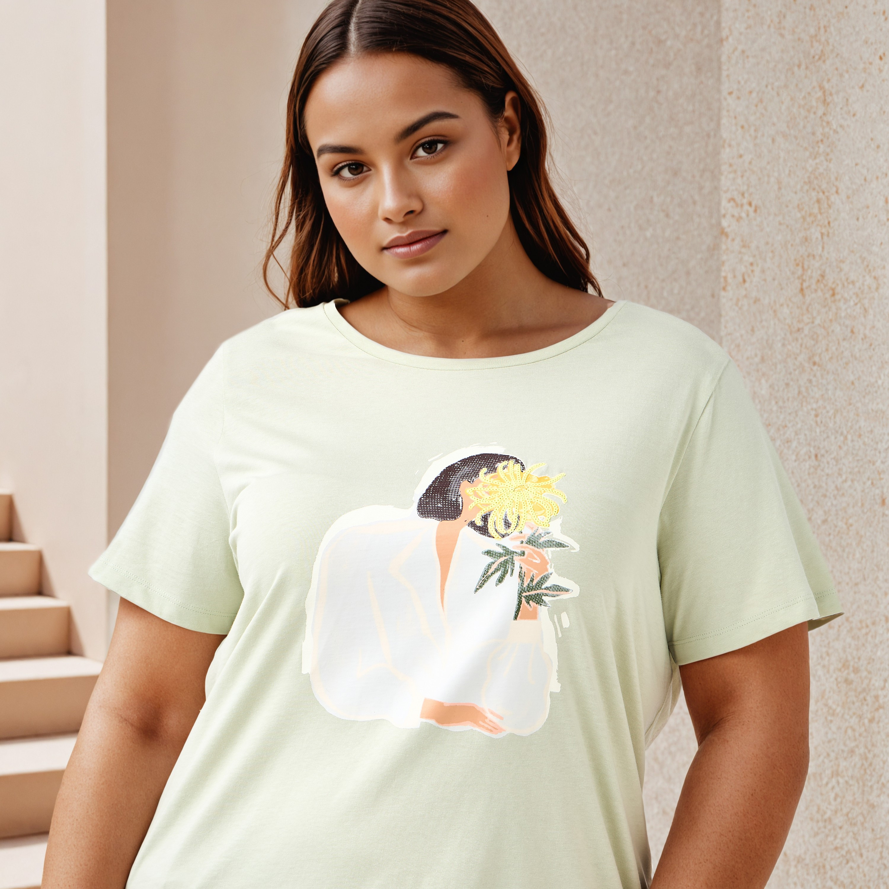 Plus Size Ulla Popken Printed T-shirt-women-clothing-tshirts-image-5