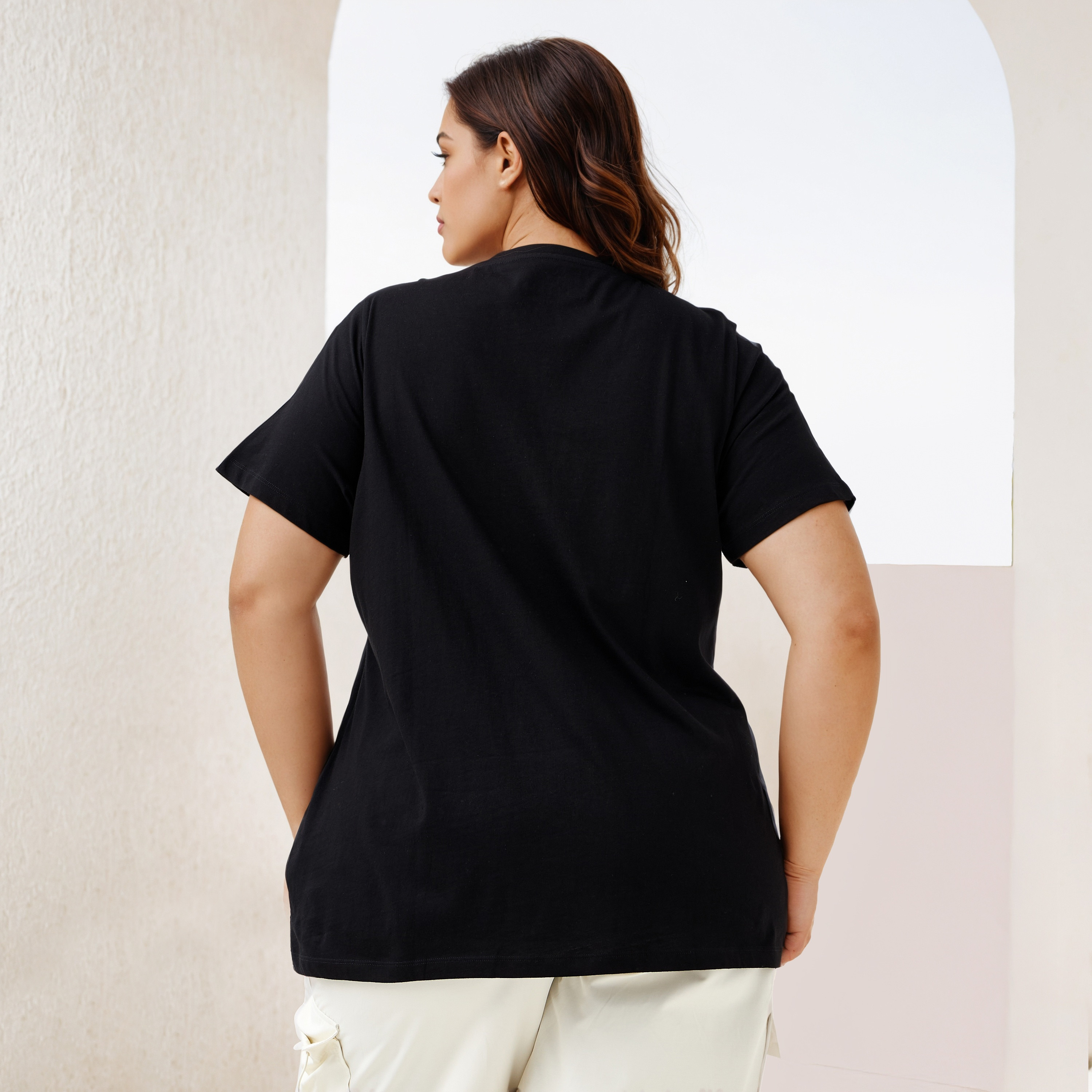 Plus Size Ulla Popken Slogan Print T-shirt-women-clothing-tshirts-image-4