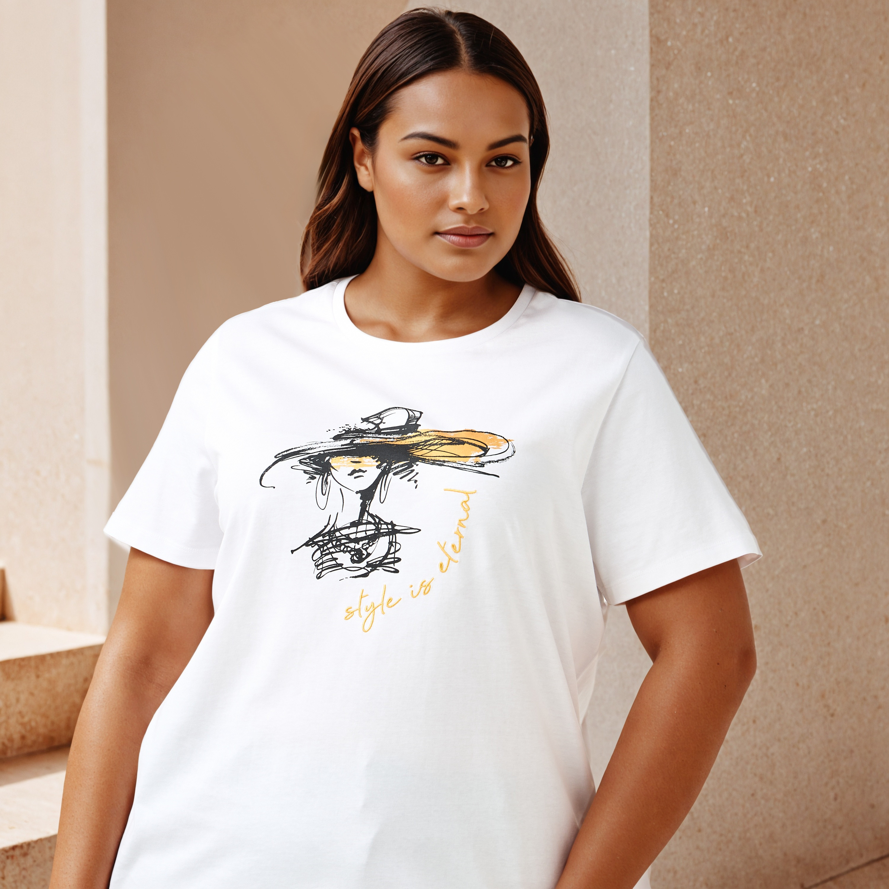 Plus Size Ulla Popken Printed Cotton T-shirt-women-clothing-tshirts-image-5