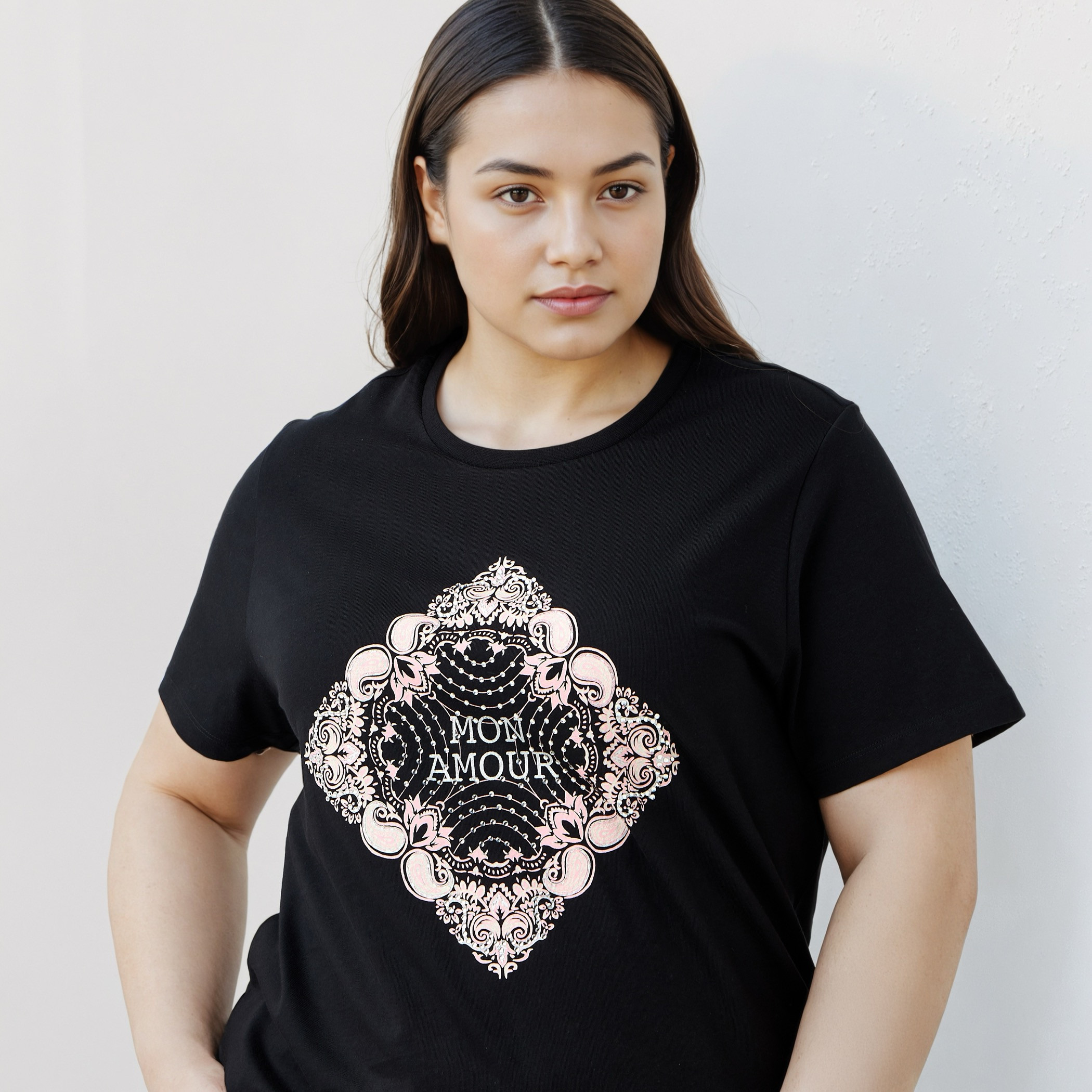 تيشيرت قطن مقاس كبير بطبعات جرافيك من أولا بوبكن-women-clothing-tshirts-image-4