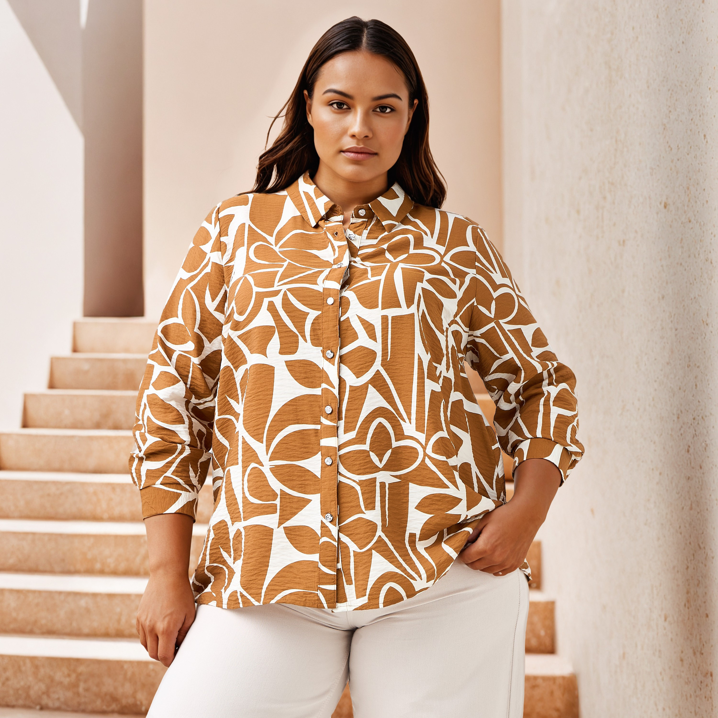 Plus Size Ulla Popken Printed Shirt-women-clothing-shirtsandblouses-shirts-image-1