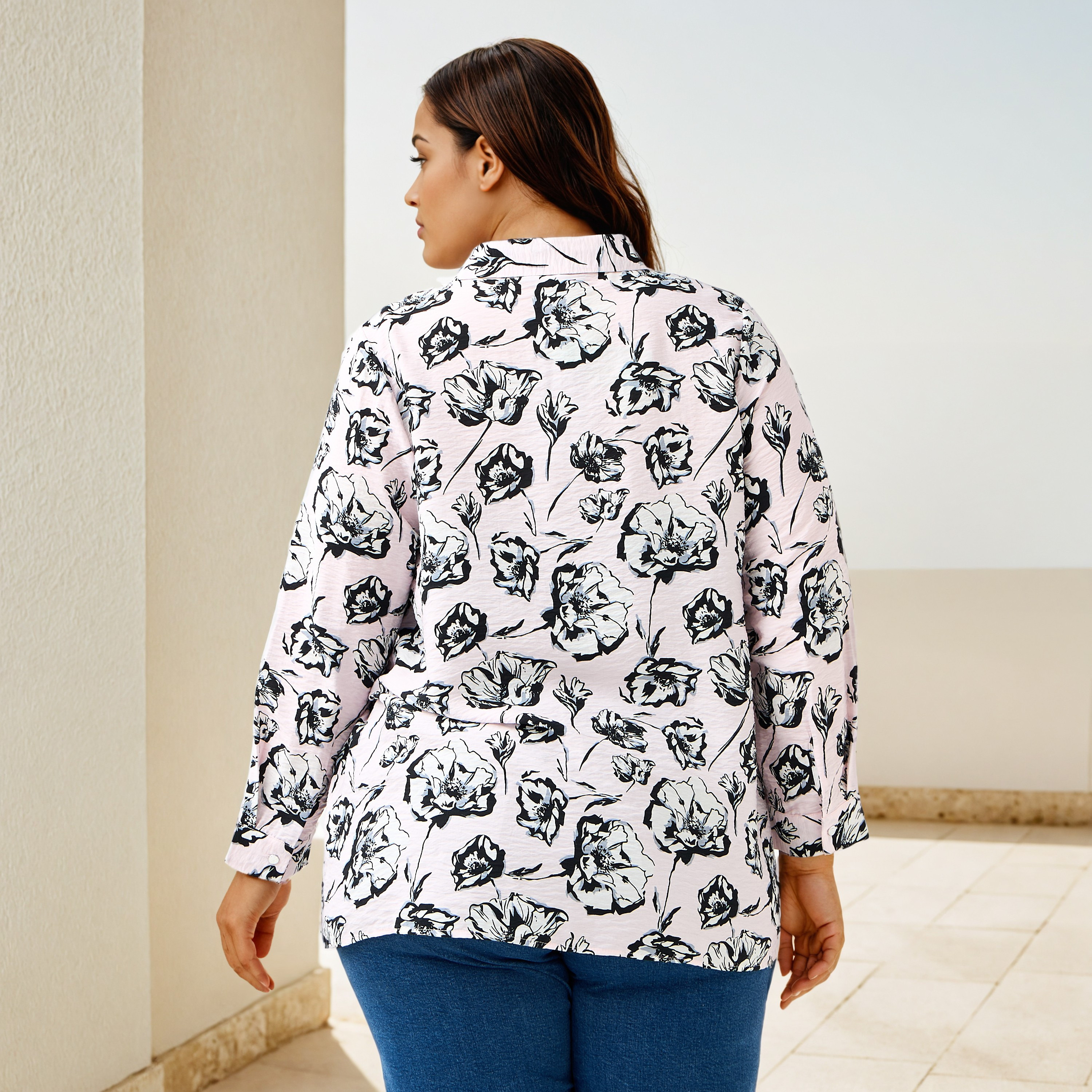 Plus Size Ulla Popken Floral Print Shirt-women-clothing-shirtsandblouses-shirts-image-3