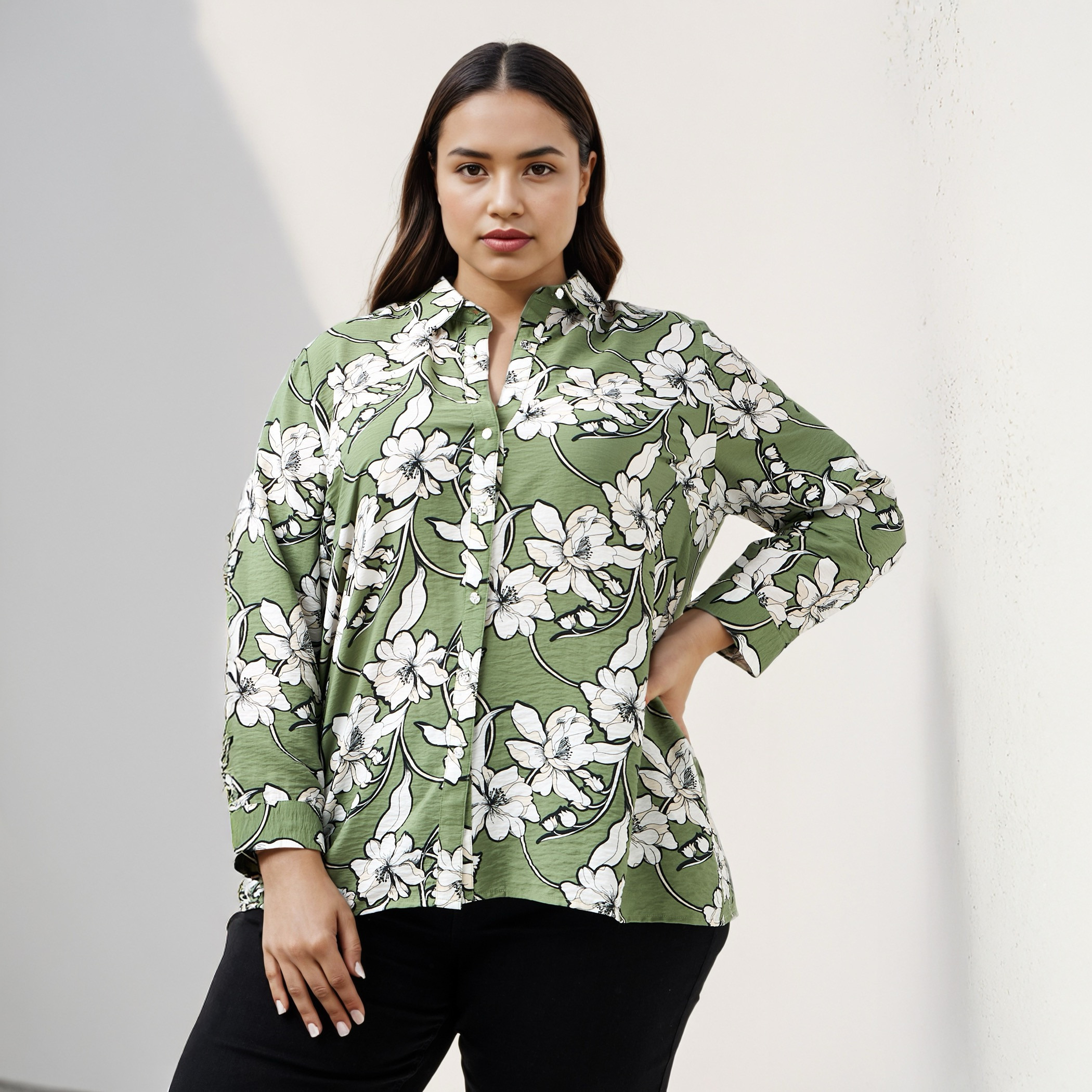 Plus Size Ulla Popken Floral Print Shirt-women-clothing-shirtsandblouses-shirts-image-4
