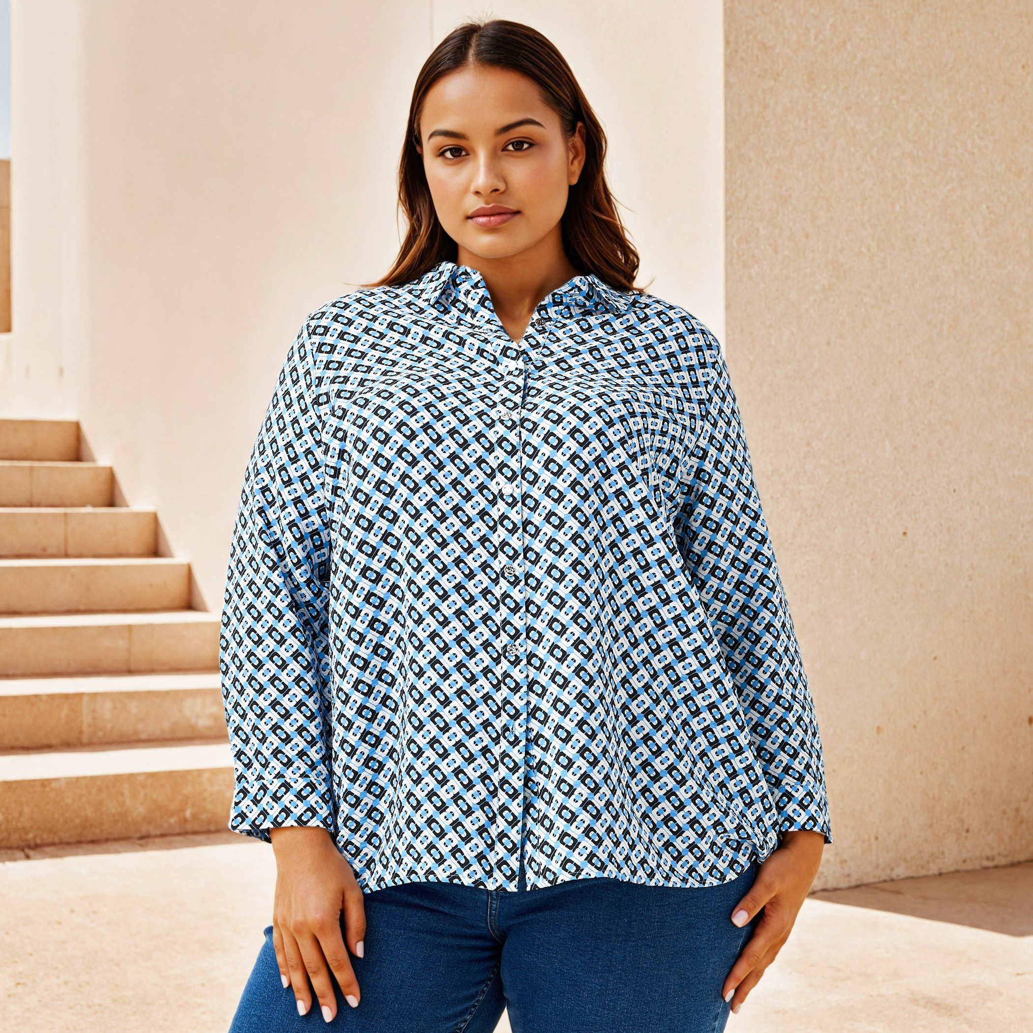Plus Size Ulla Popken Printed Shirt-women-clothing-shirtsandblouses-shirts-image-1