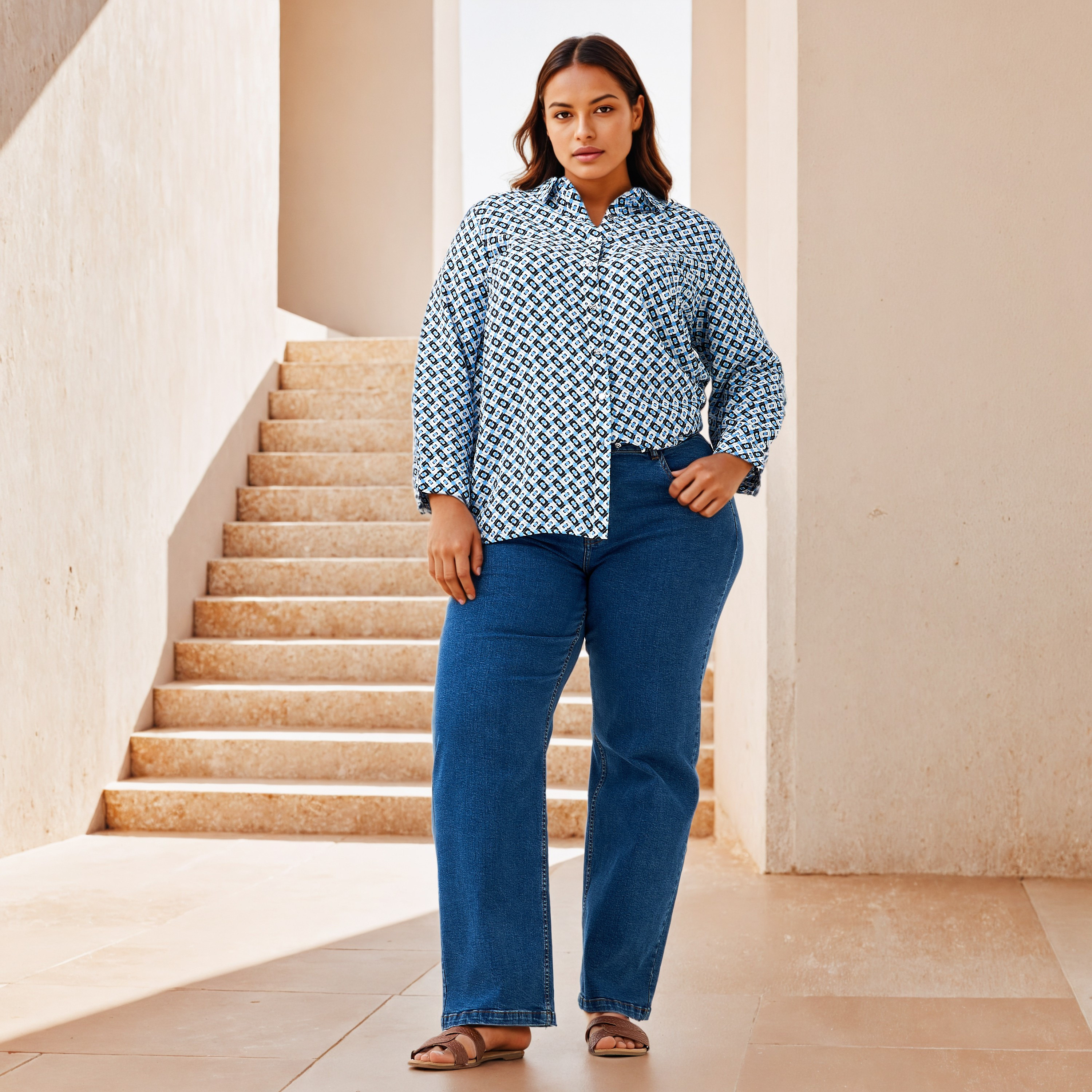 Plus Size Ulla Popken Printed Shirt-women-clothing-shirtsandblouses-shirts-image-2