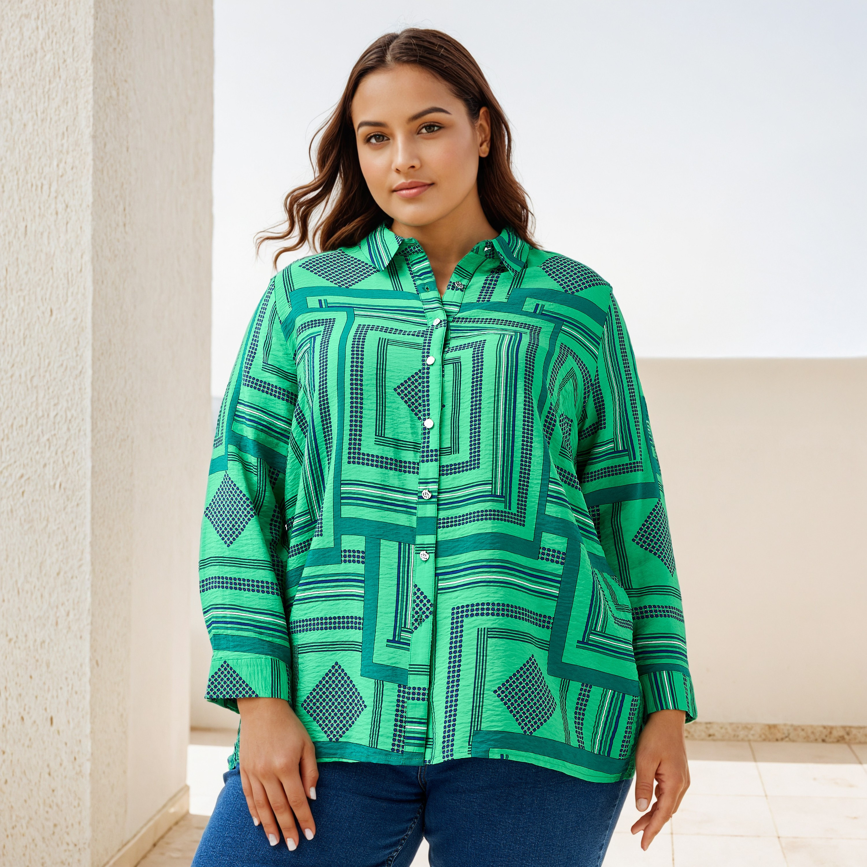 Plus Size Ulla Popken Printed Shirt-women-clothing-shirtsandblouses-shirts-image-1
