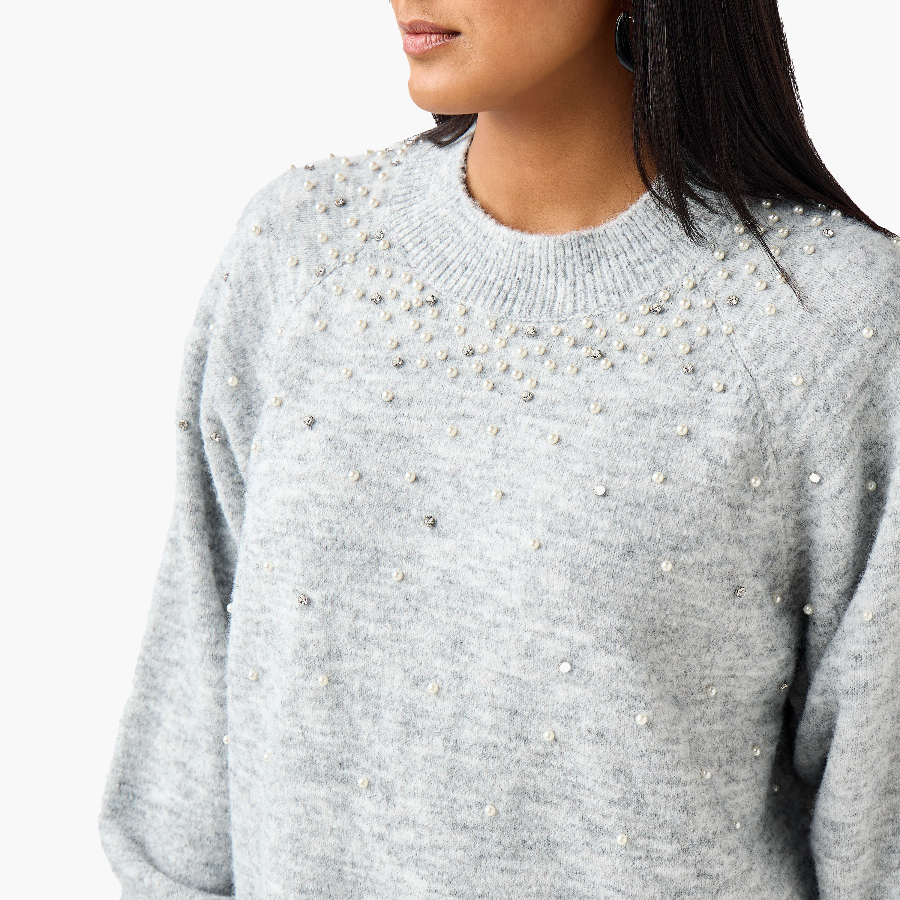 سترة مزينة بقصة عادية وياقة ضيقة من أولا بوبكين-women-clothing-cardigansandjumpers-jumpers-image-1