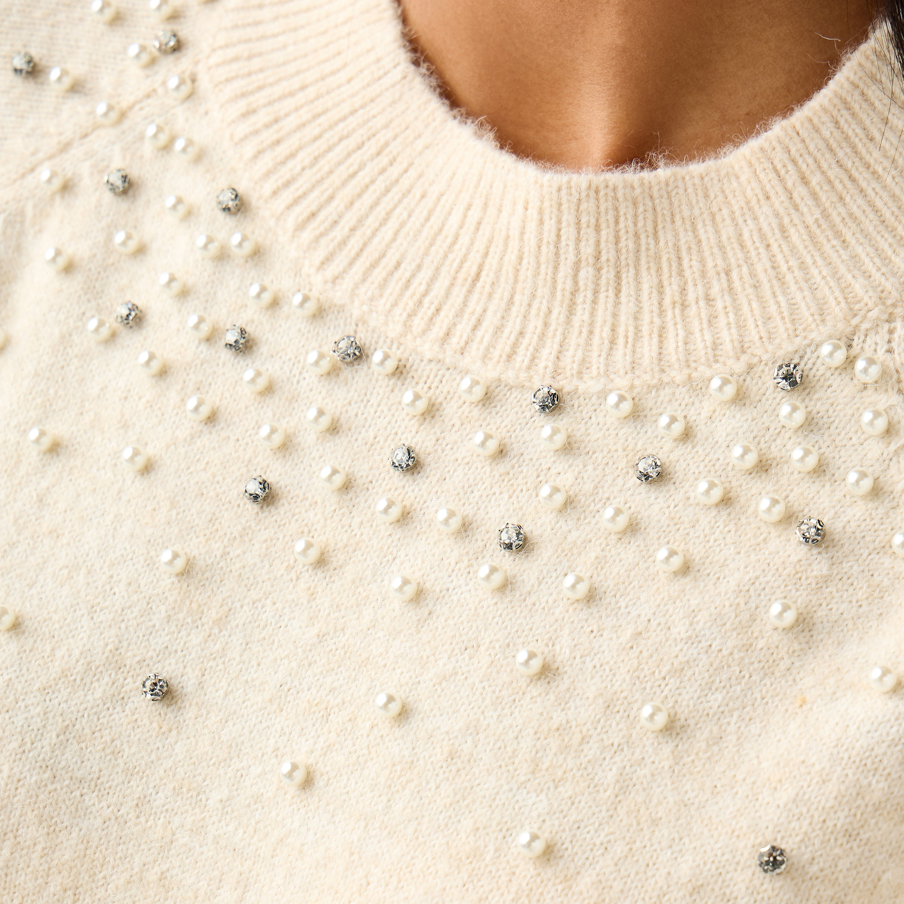 Ulla Popken Relaxed Fit Embellished Crew Neck Sweater-women-clothing-cardigansandjumpers-jumpers-image-3