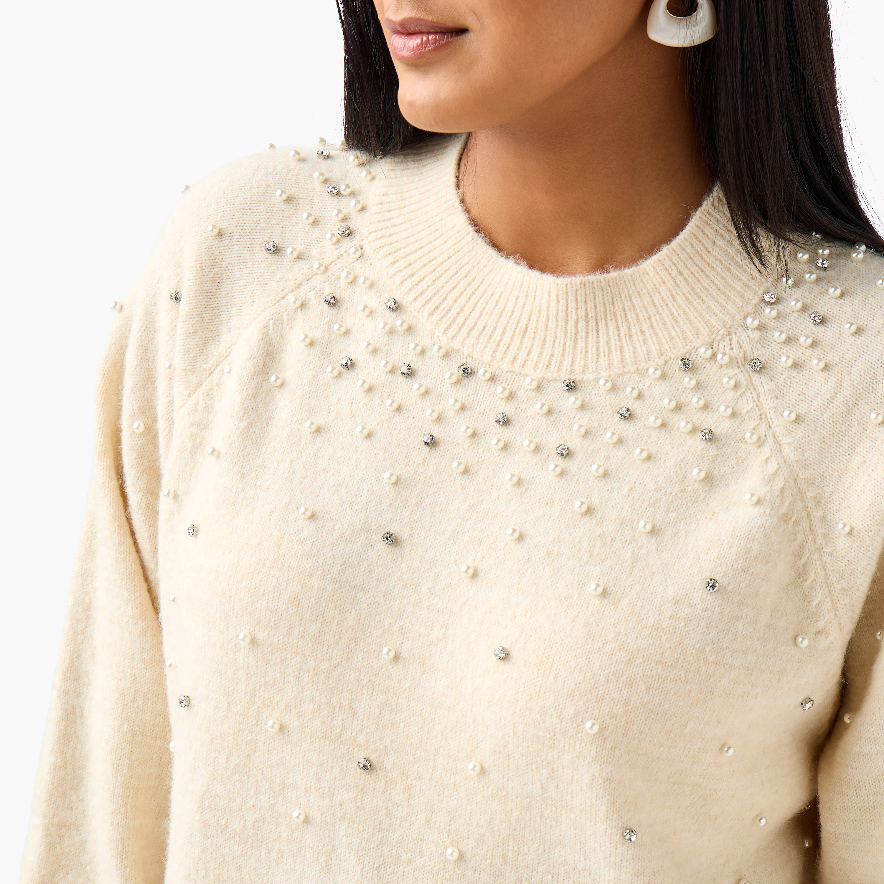 Ulla Popken Relaxed Fit Embellished Crew Neck Sweater-women-clothing-cardigansandjumpers-jumpers-image-5