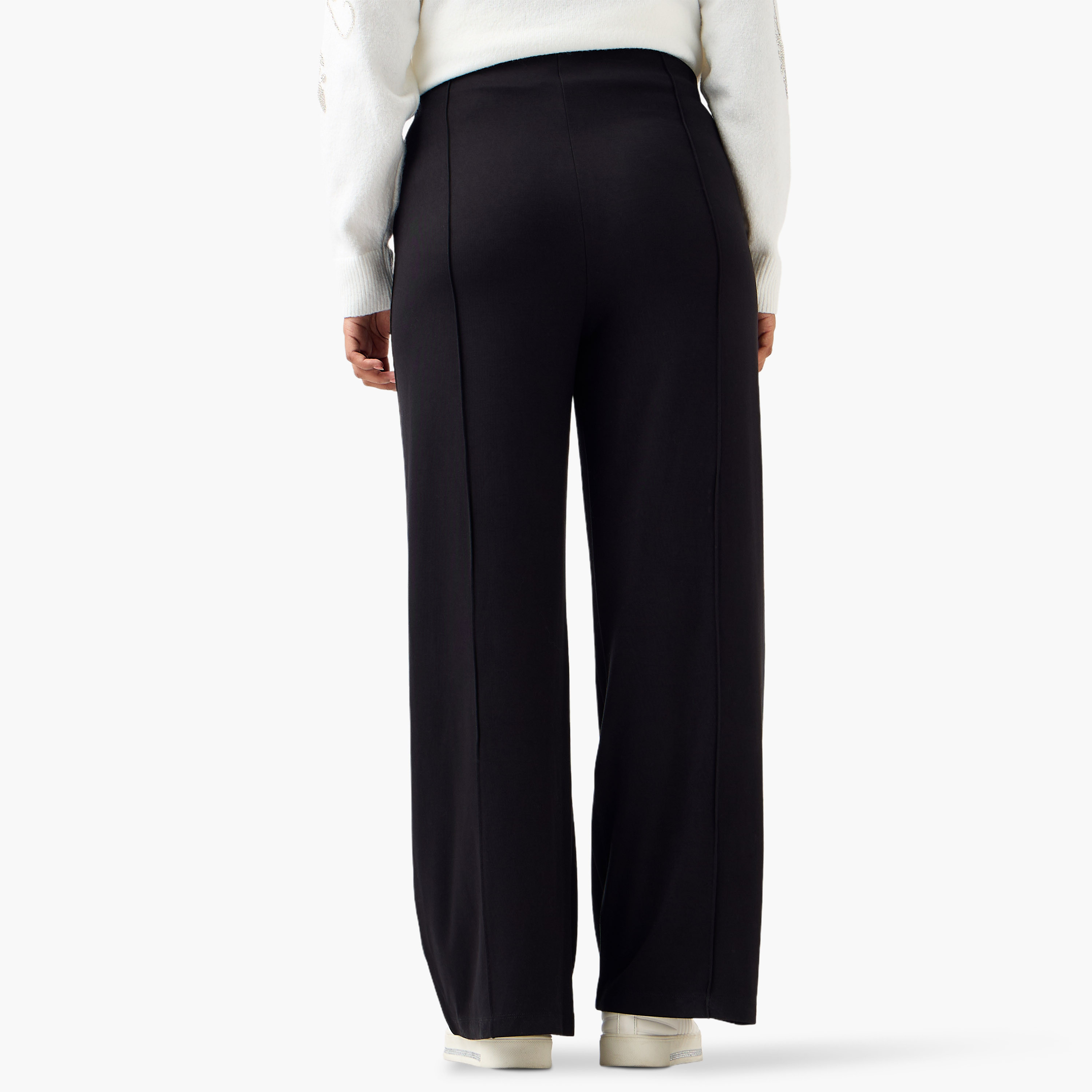 Ulla Popken Pintuck Regular Fit Flexi Waist Trousers-women-clothing-trousers-image-3
