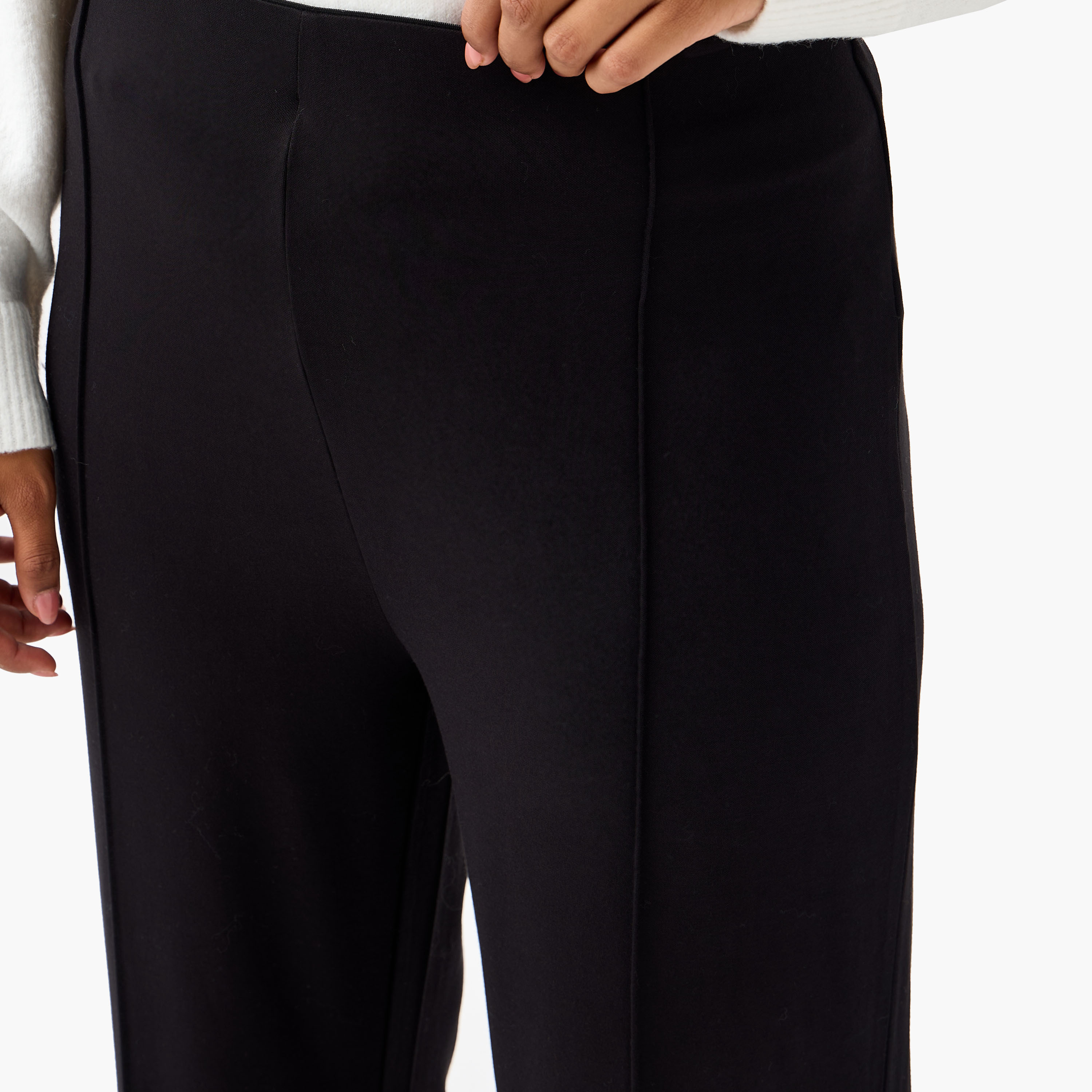 Ulla Popken Pintuck Regular Fit Flexi Waist Trousers-women-clothing-trousers-image-4