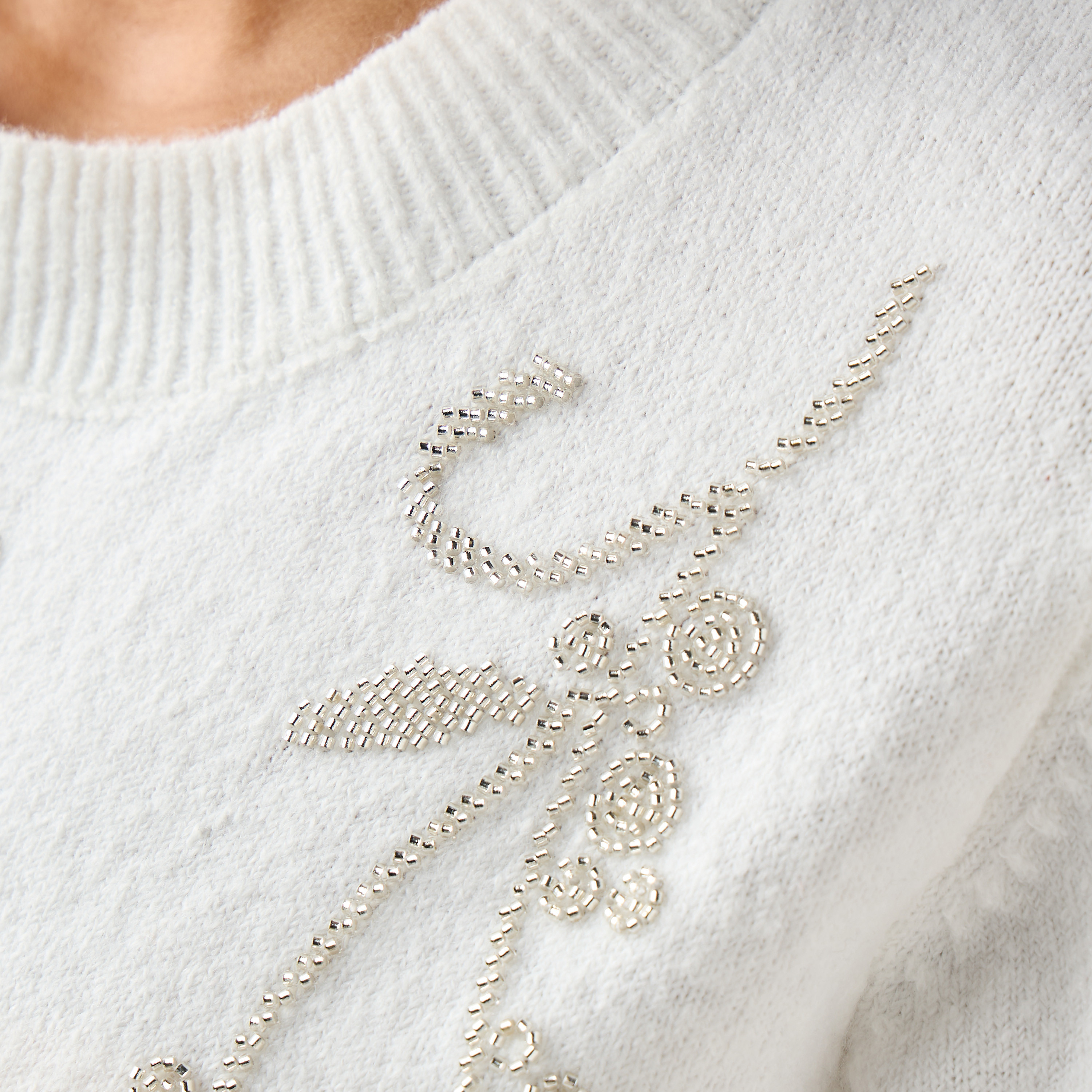 كنزة بياقة مستديرة وتزيينات وقصة مريحة من أولا بوبكين-women-clothing-cardigansandjumpers-jumpers-image-3