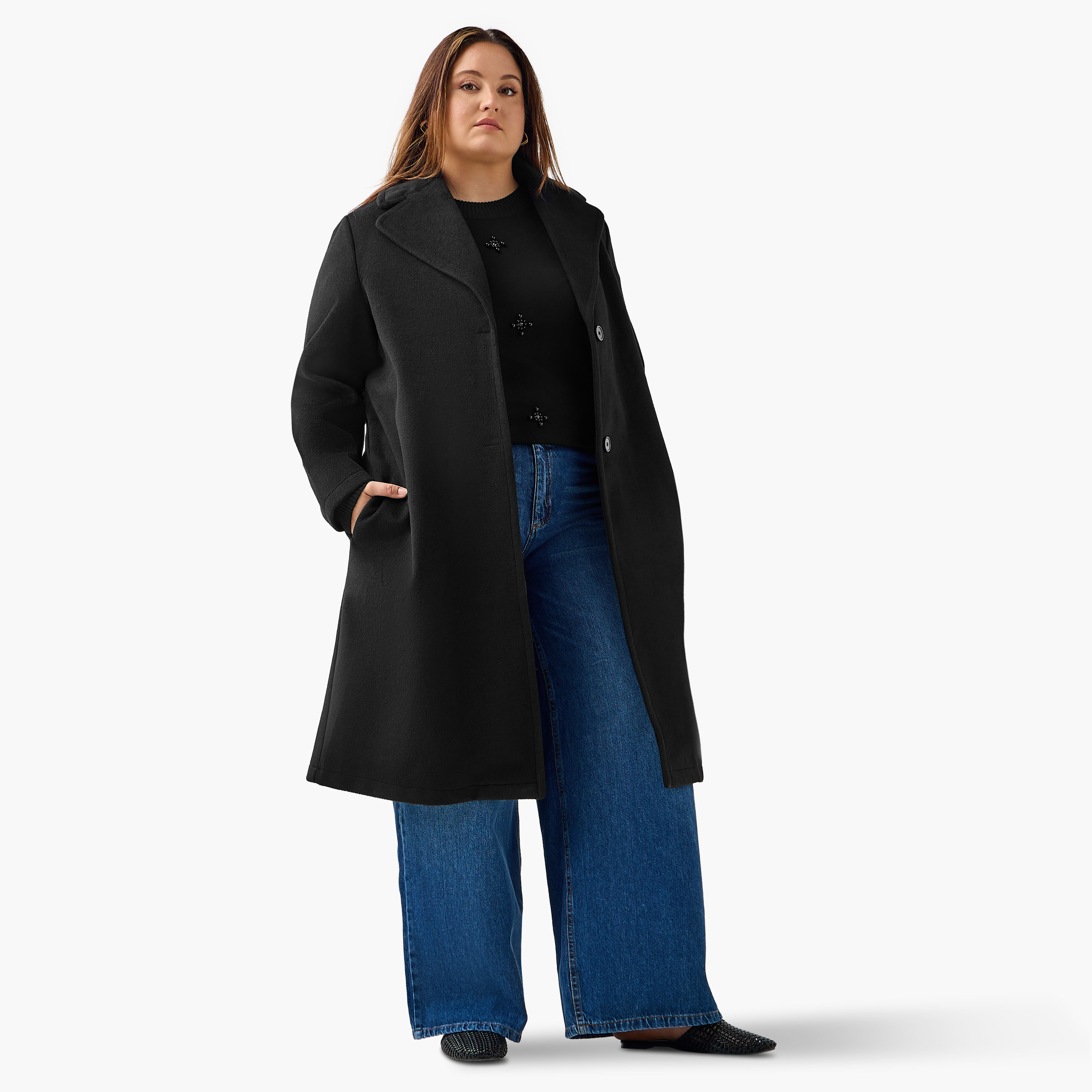معطف طويل للنساء بوليستر مخلوط وياقة عادية من أولا بوبكن-women-clothing-coatsandjackets-coats-image-5