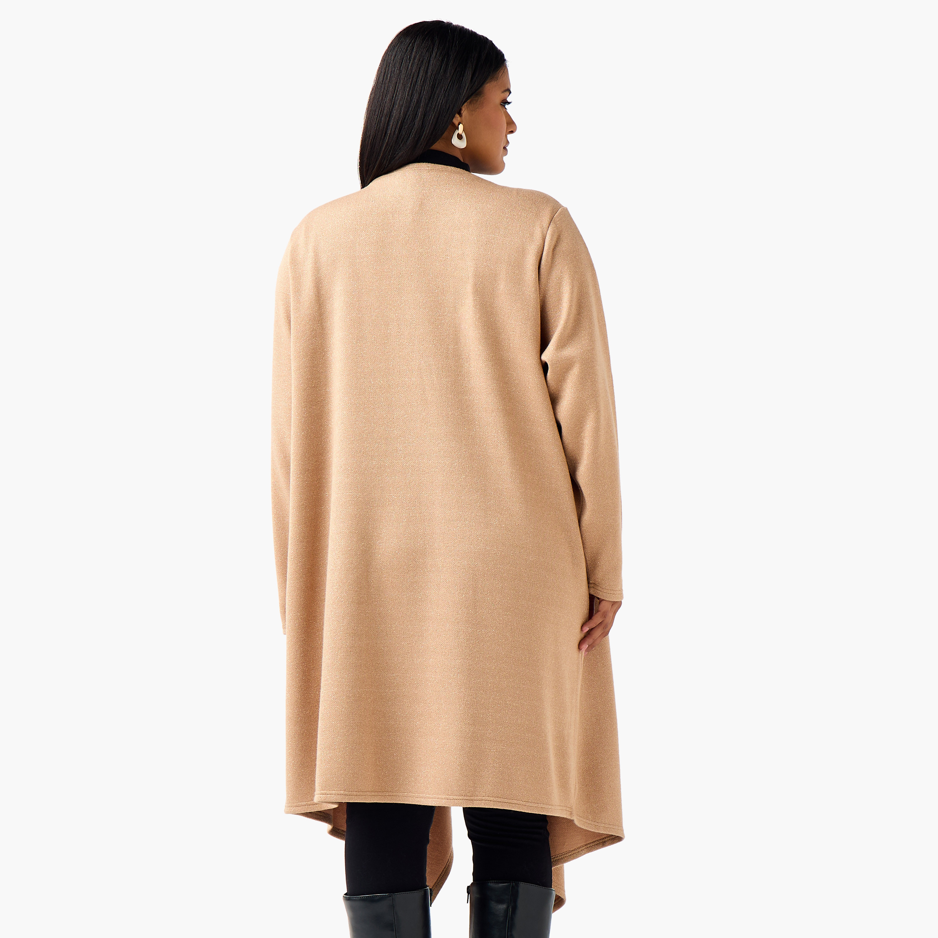 Ulla Popken Relaxed Fit Longline Asymmetric Cardigan-women-winterwear-cardigansandjumpers-cardigans-image-4