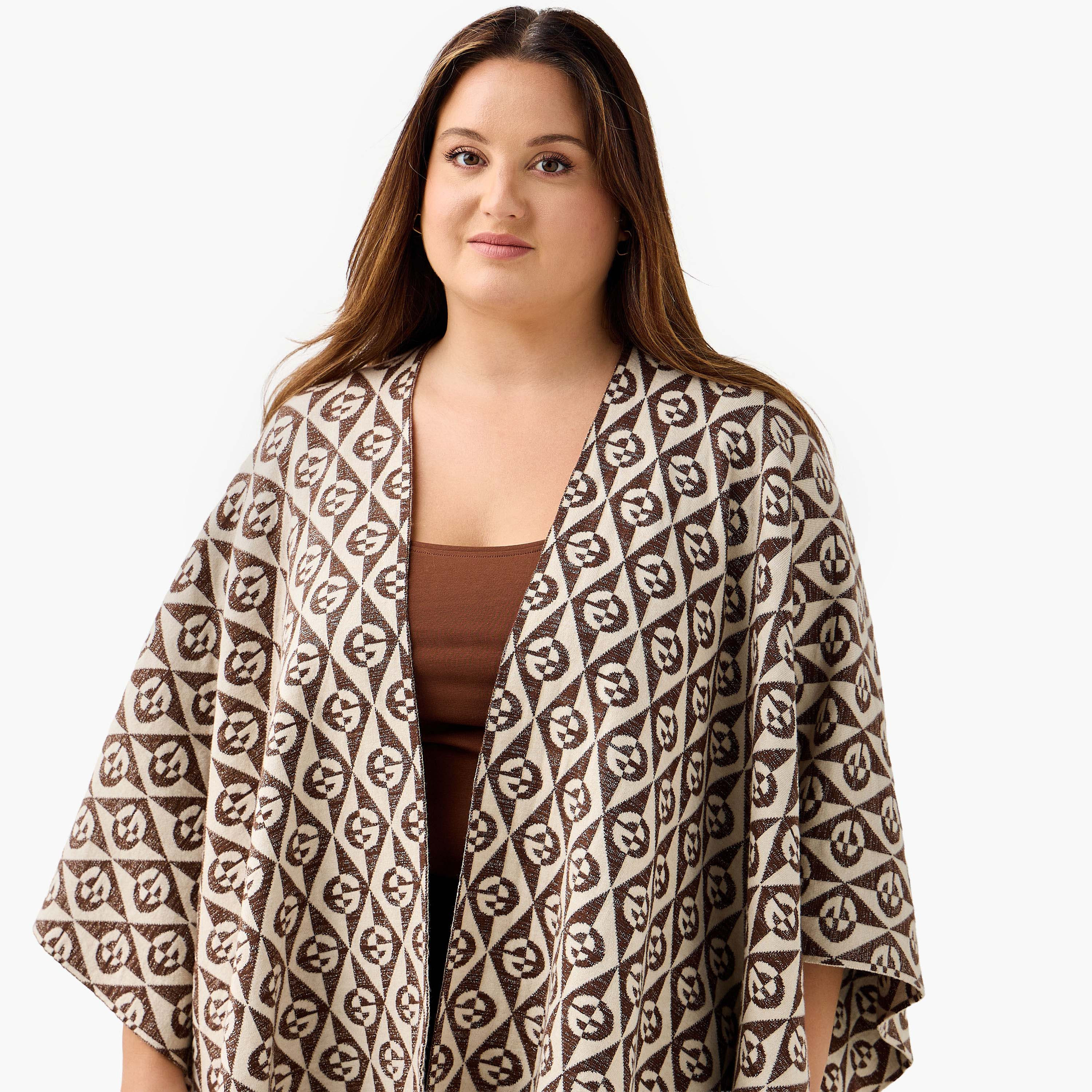 بونشو بقصّة عادية غير متماثلة وطبعات من أولا بوبكين-women-winterwear-cardigansandjumpers-cardigans-image-4