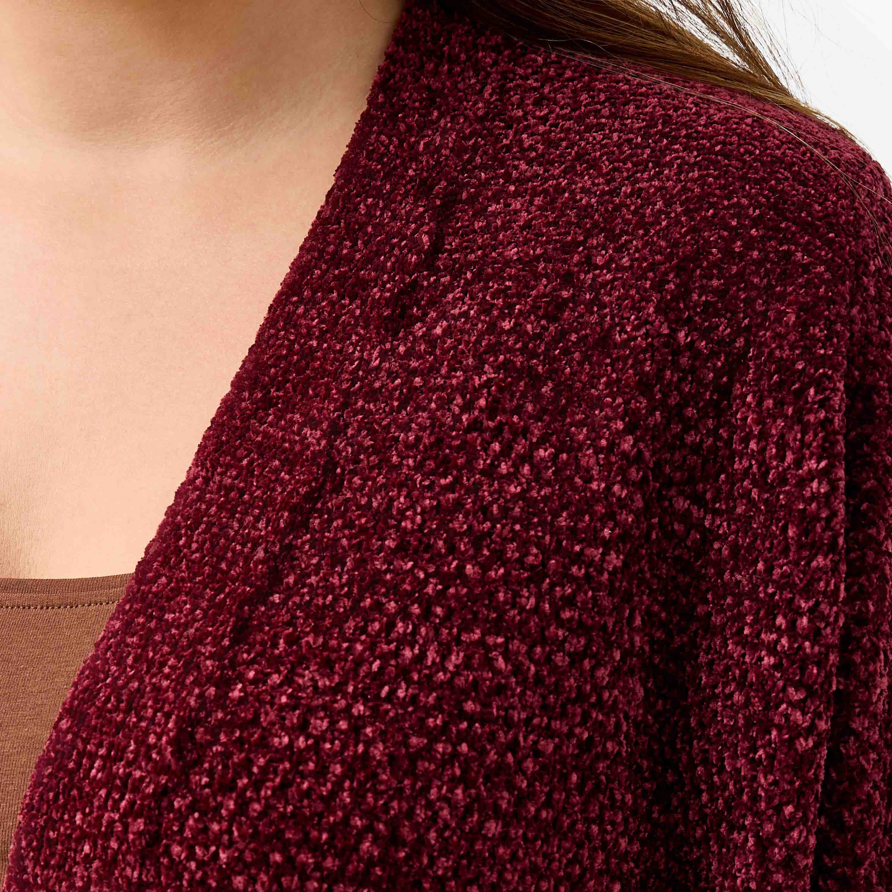 Ulla Popken Textured Knit Cardigan-women-winterwear-cardigansandjumpers-cardigans-image-5