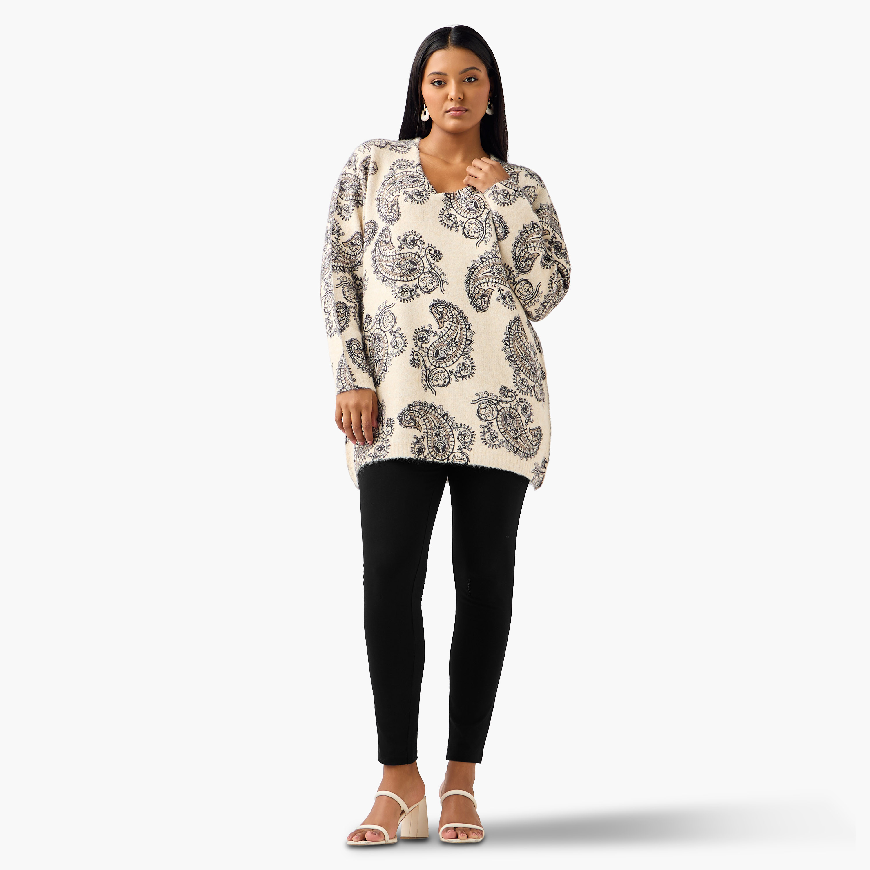 Ulla Popken Paisley Print V-neck Sweater-women-clothing-cardigansandjumpers-cardigans-image-3