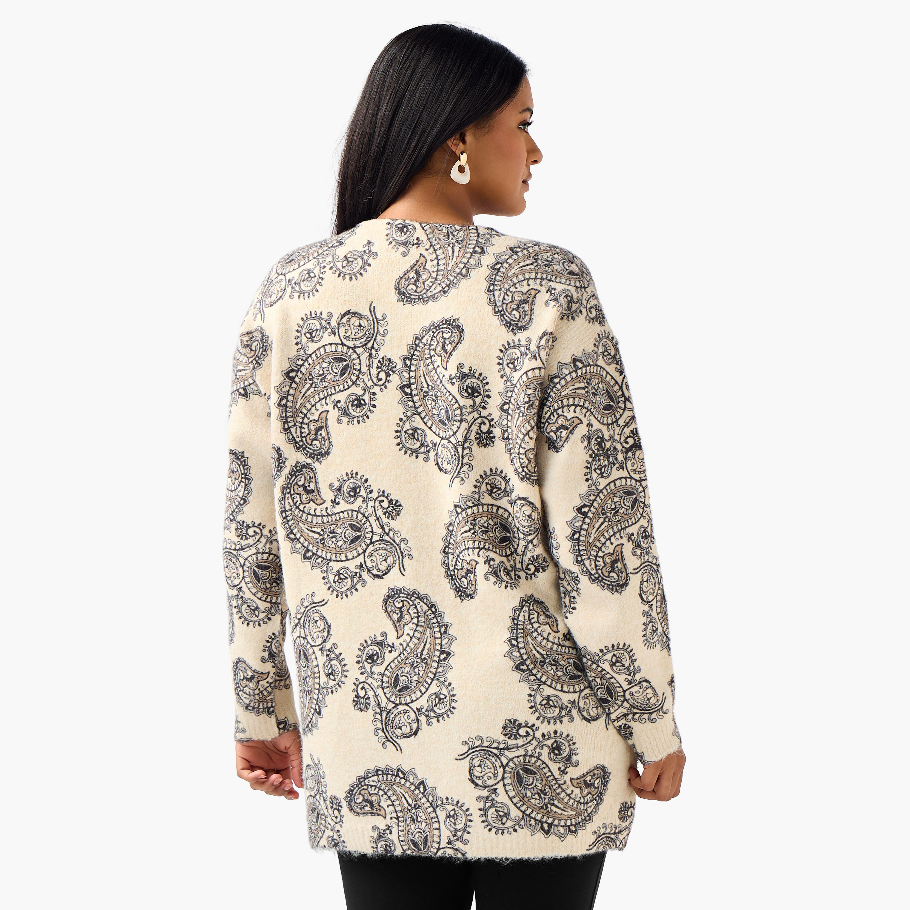 Ulla Popken Paisley Print V-neck Sweater-women-clothing-cardigansandjumpers-cardigans-image-4