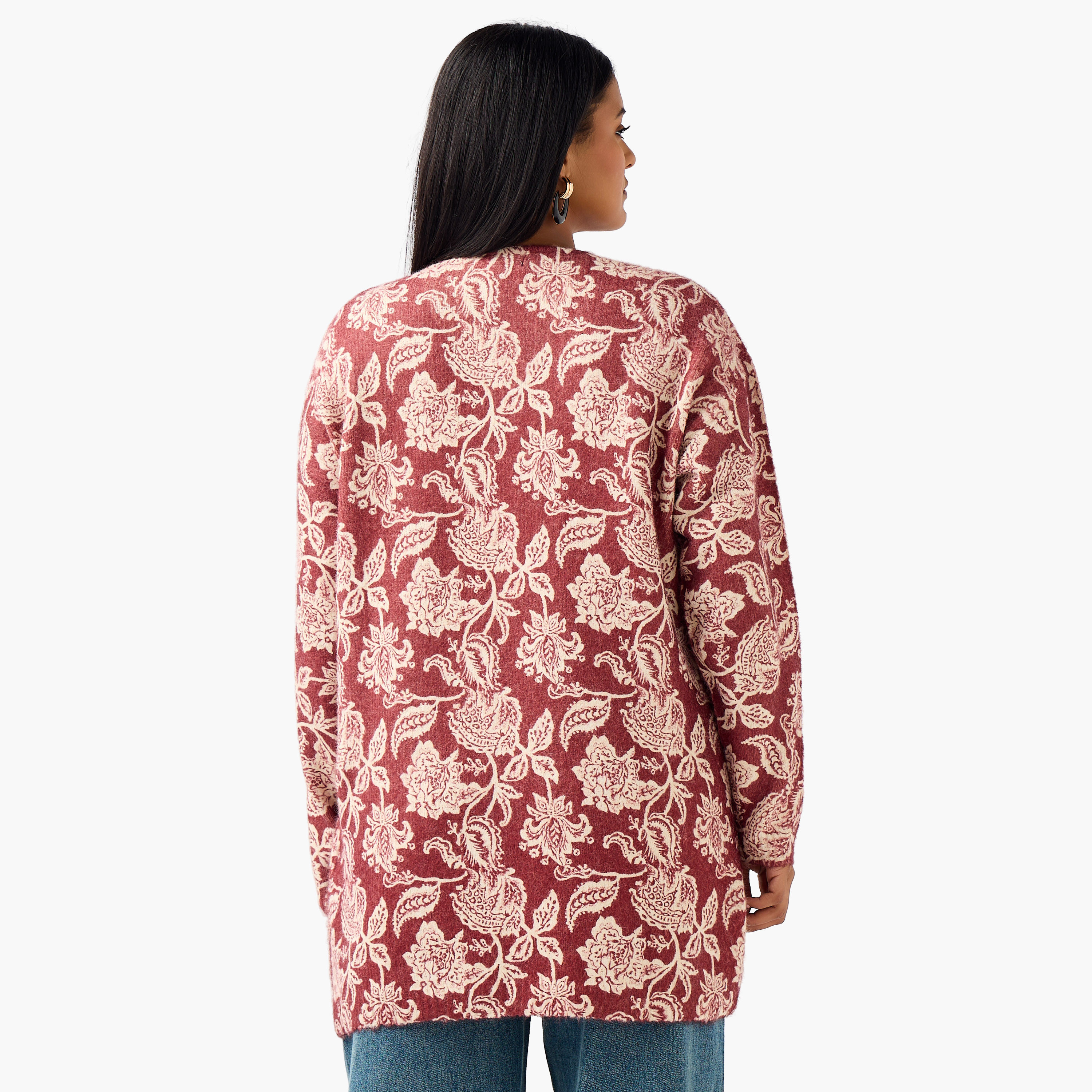 كنزة بياقة على شكل V وطبعات بيزلي من أولا بوبكن-women-clothing-cardigansandjumpers-cardigans-image-4