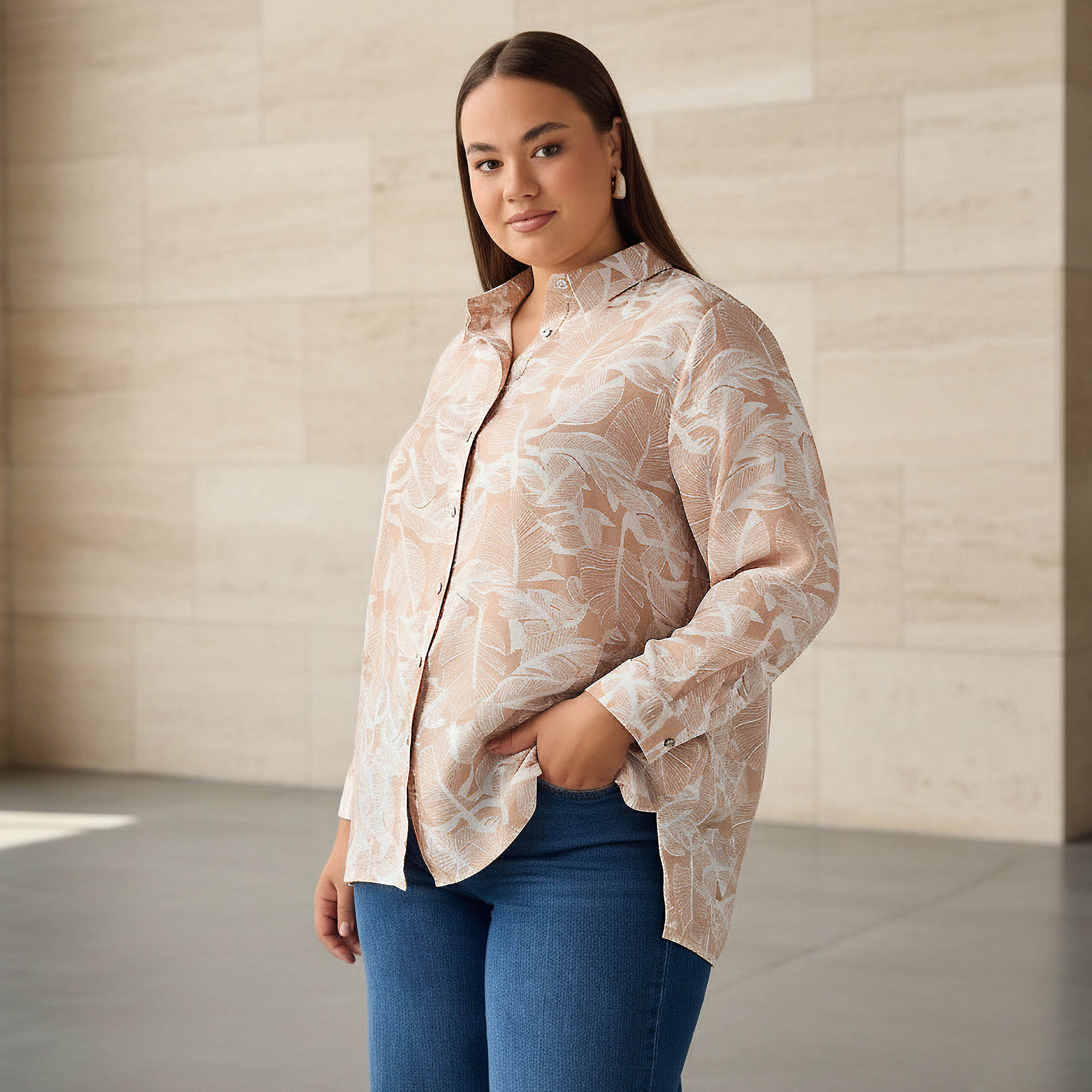 Ulla Popken Regular Fit Viscose Shirt with Floral Print-women-clothing-shirtsandblouses-shirts-image-1