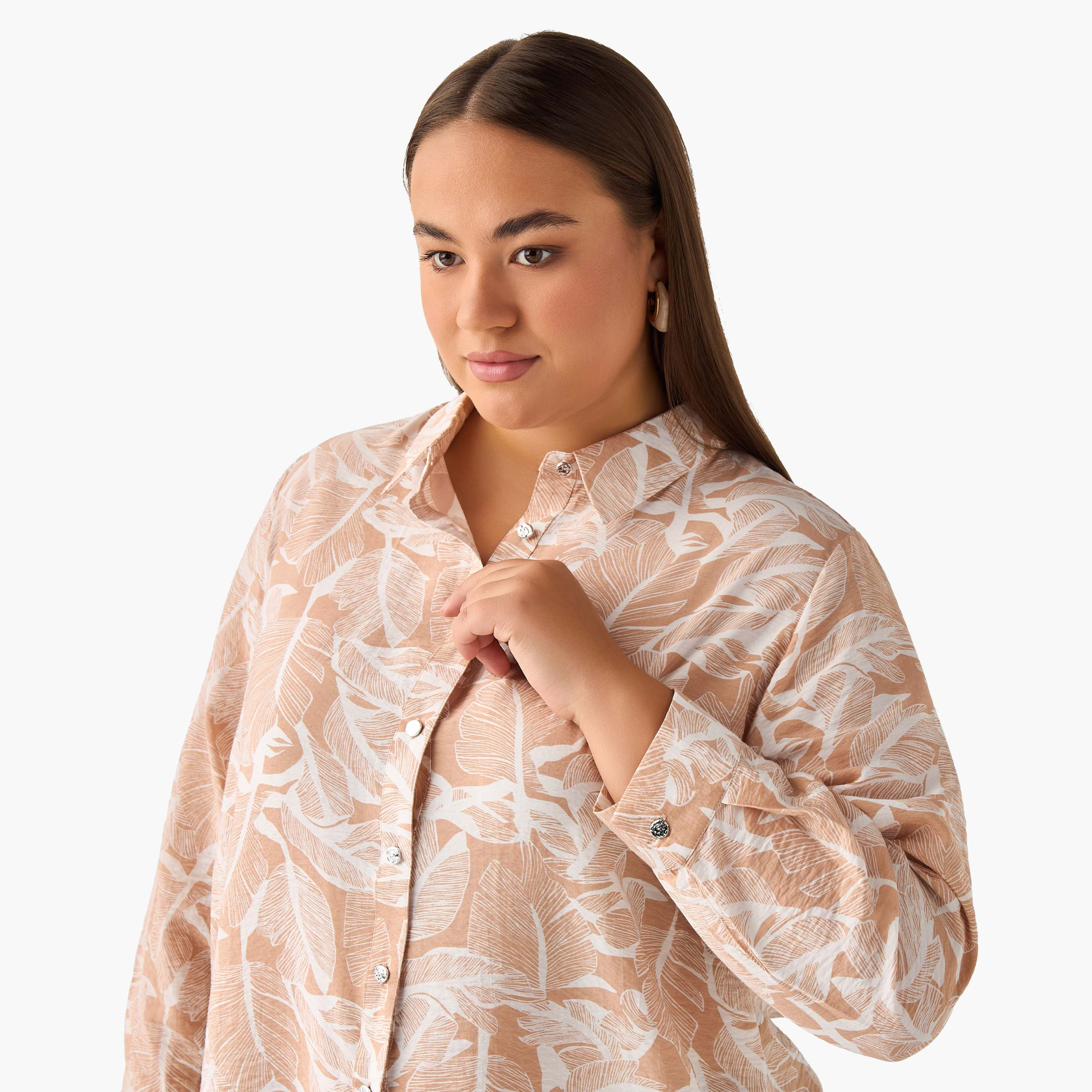 Ulla Popken Regular Fit Viscose Shirt with Floral Print-women-clothing-shirtsandblouses-shirts-image-4
