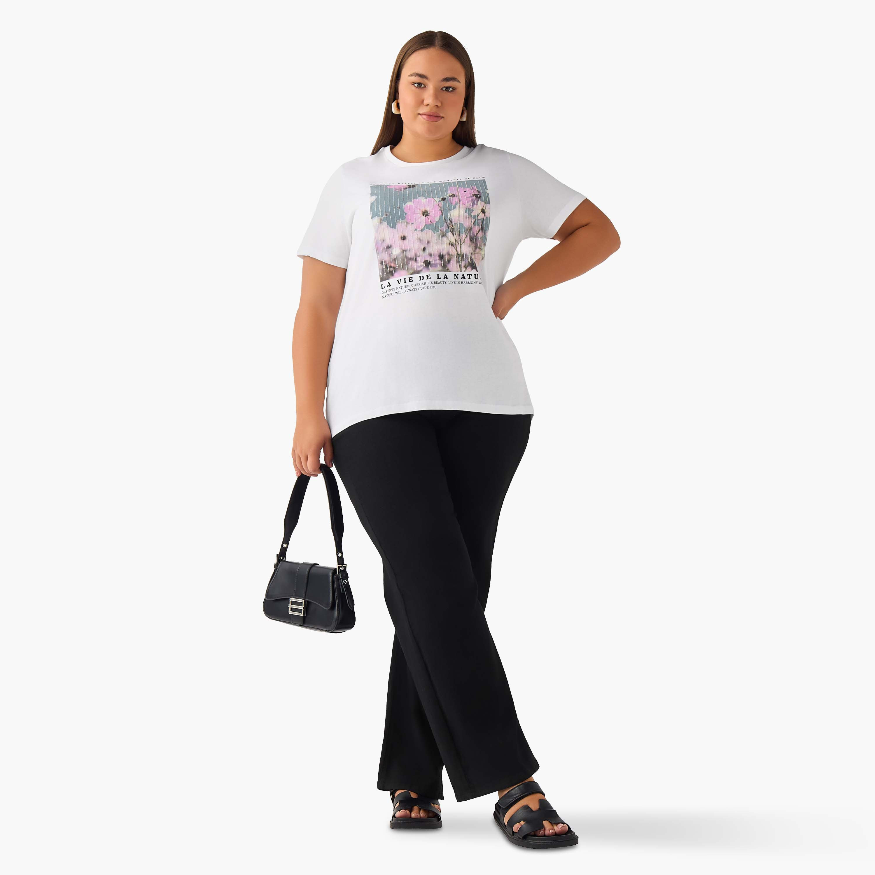 Ulla Popken Relaxed Fit Cotton T-shirt with Graphic Print-women-clothing-tshirts-image-2