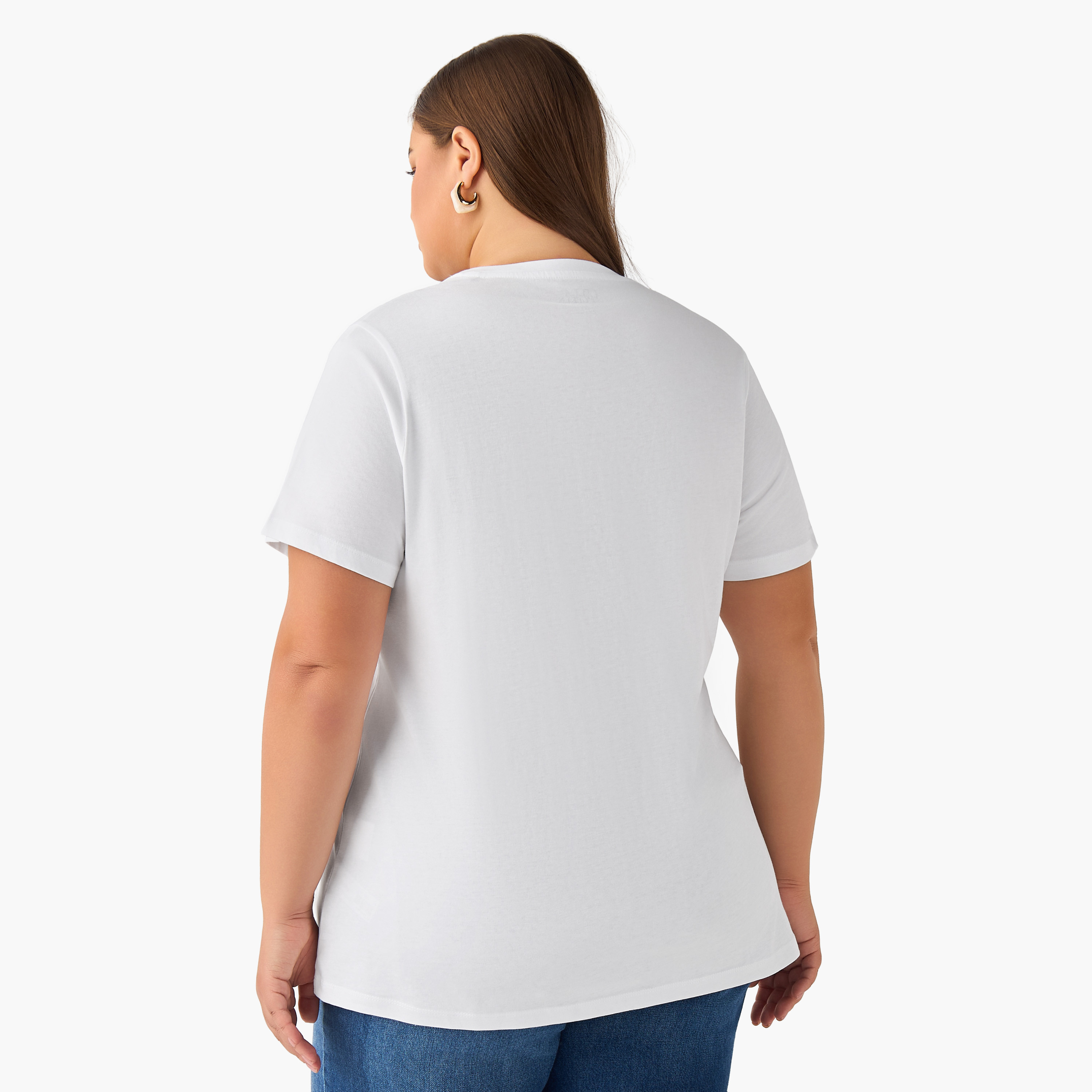 Ulla Popken Cotton T-shirt with Floral Sequins-women-clothing-tshirts-image-3