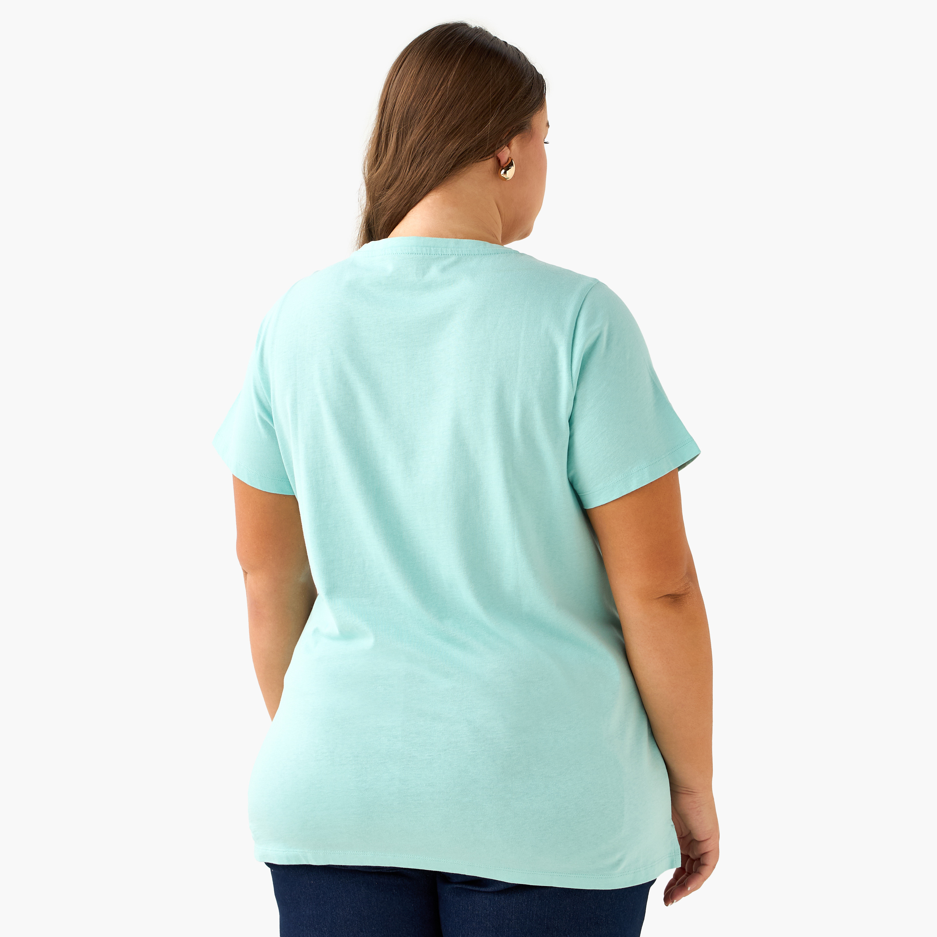 Ulla Popken Relaxed Fit T-shirt with Floral Print-women-clothing-tshirts-image-4