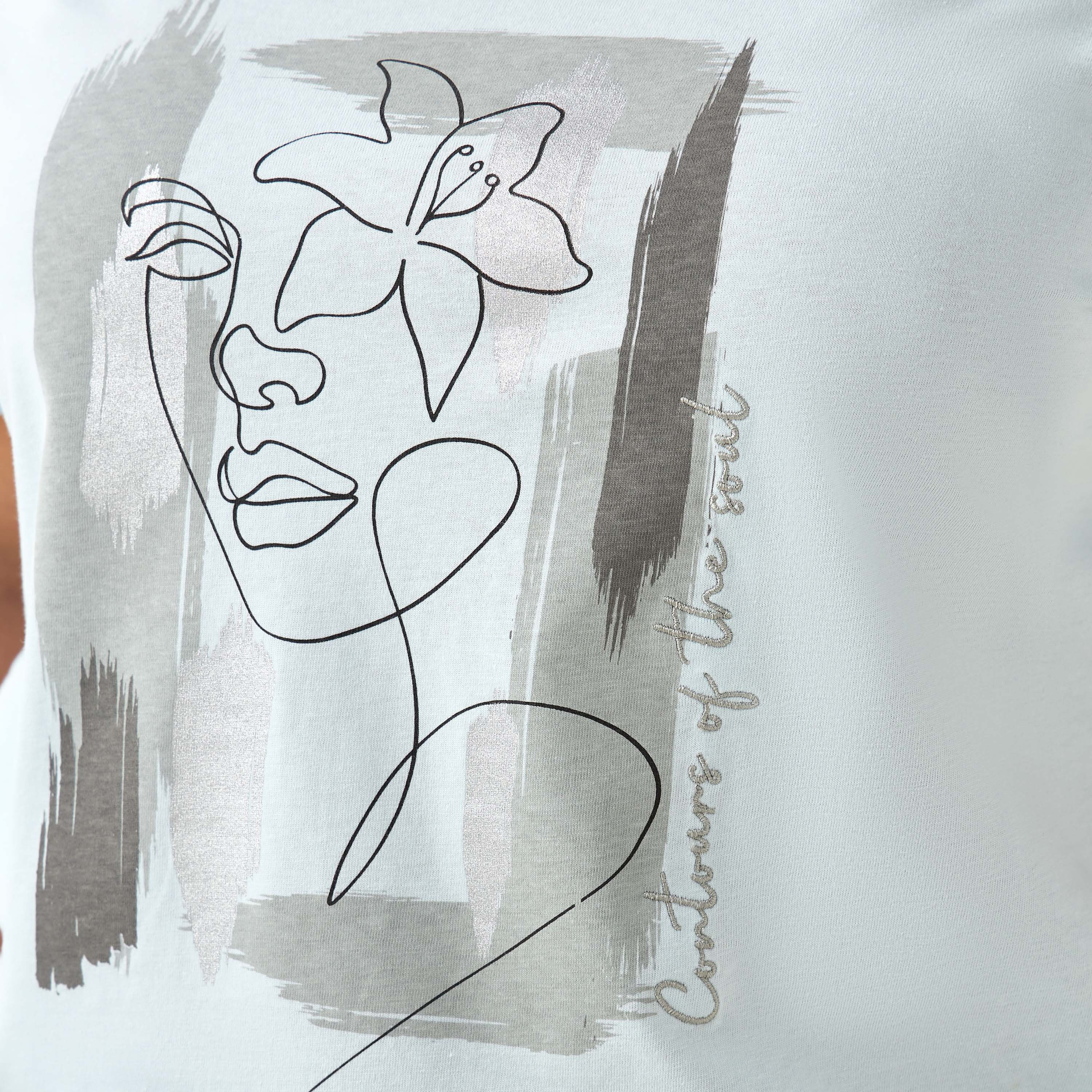 Ulla Popken Relaxed Fit T-shirt with Graphic Print-women-clothing-tshirts-image-6