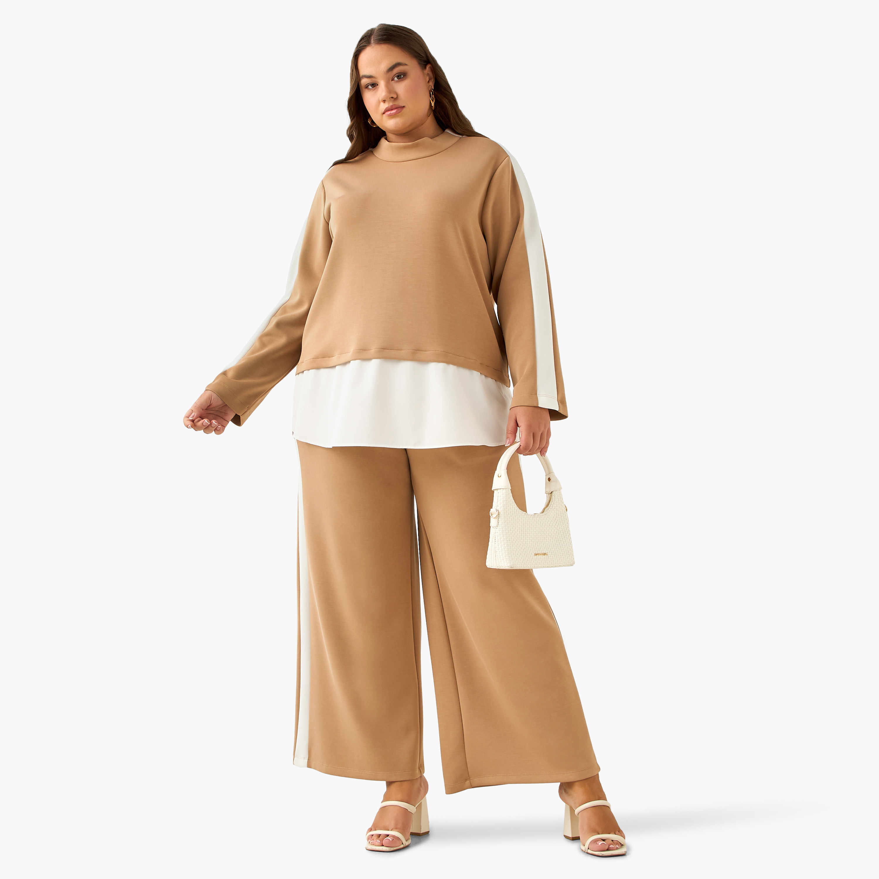 Ulla Popken Sweatshirt with Colourblock Design-women-clothing-coordsets-image-3