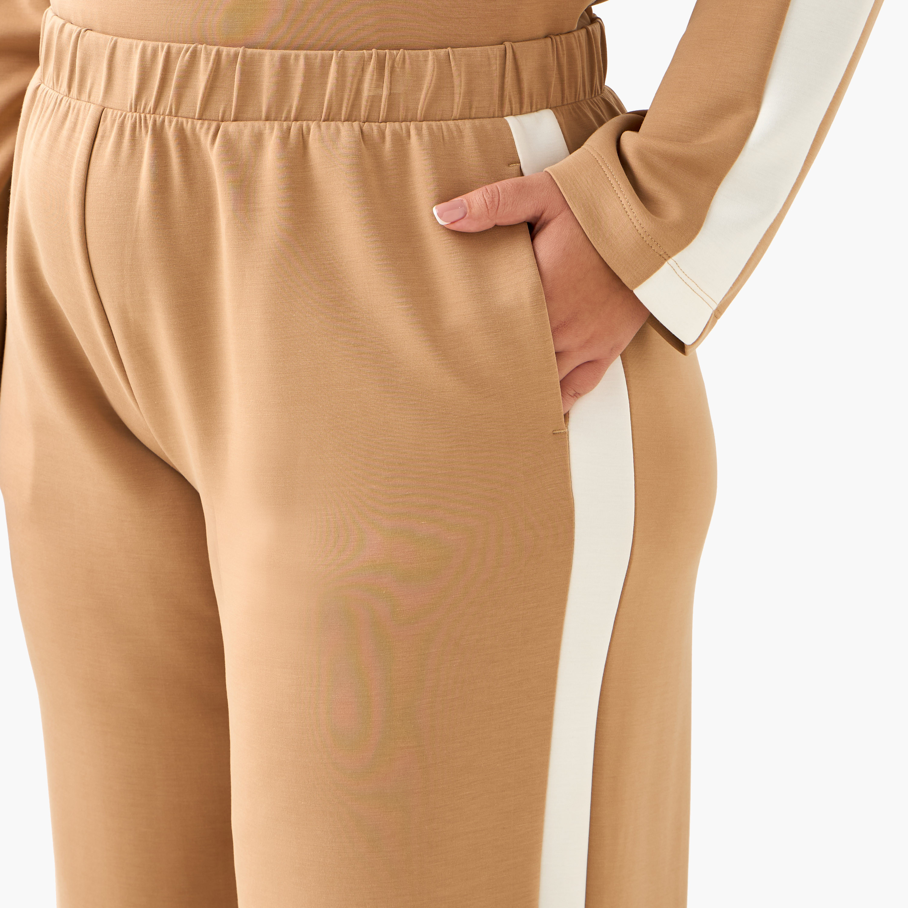 Ulla Popken Tape Detail Wide Leg Pants-women-clothing-coordsets-image-5