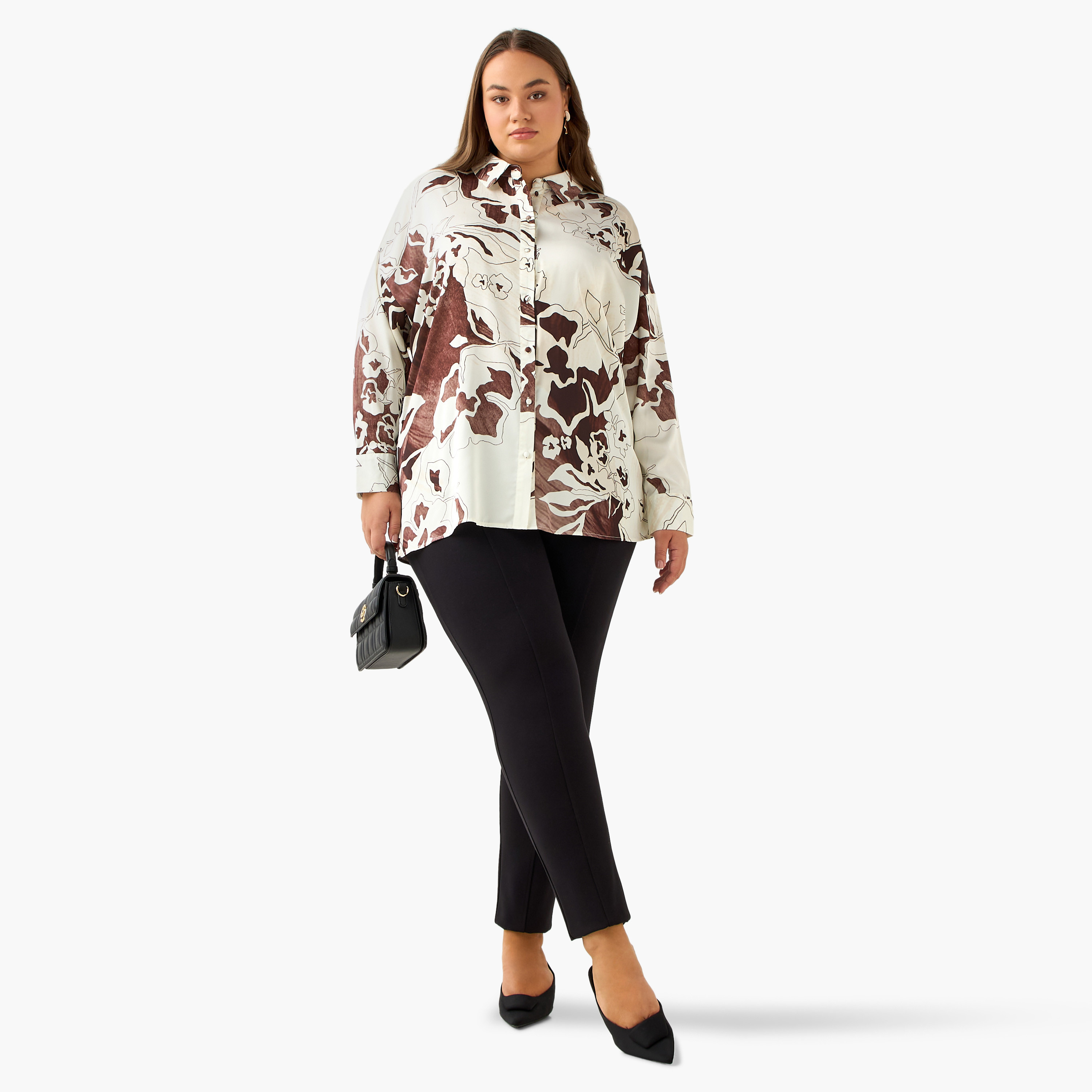 Ulla Popken Satin Shirt with Abstract Print-women-clothing-shirtsandblouses-shirts-image-3