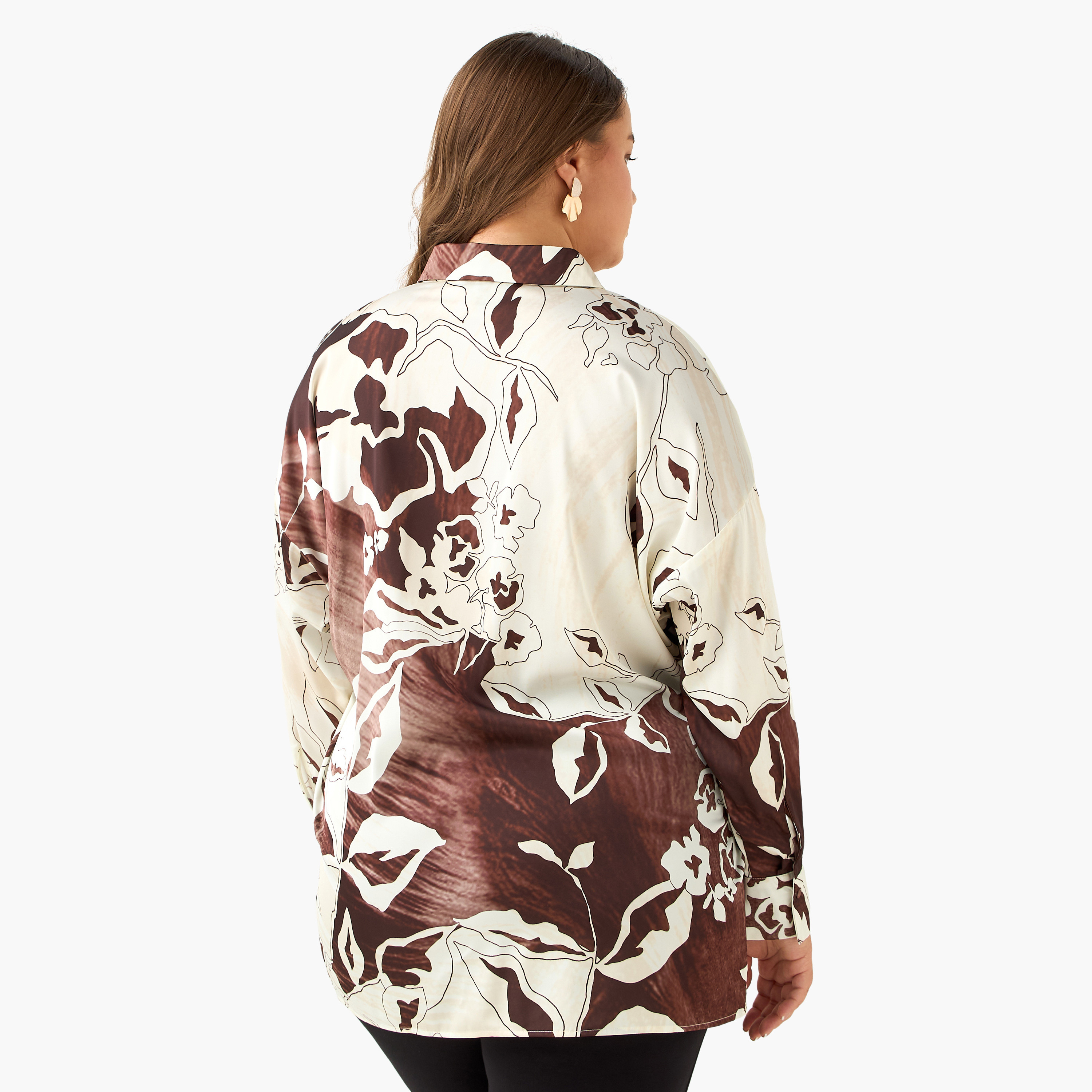 Ulla Popken Satin Shirt with Abstract Print-women-clothing-shirtsandblouses-shirts-image-4