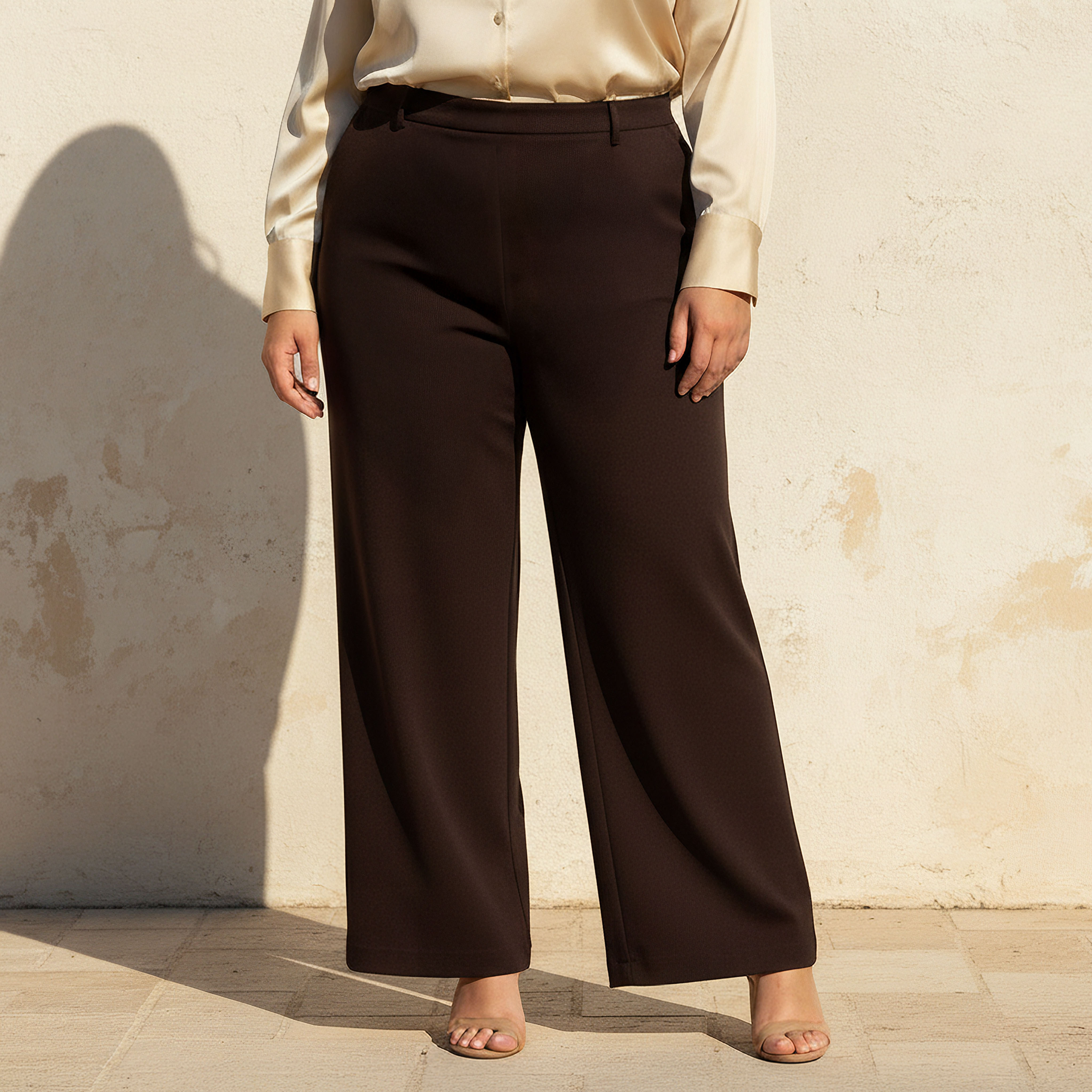 بنطلون بونتي بقصّة مستقيمة من أولّا بوبكن-women-clothing-bottoms-trousers-image-1