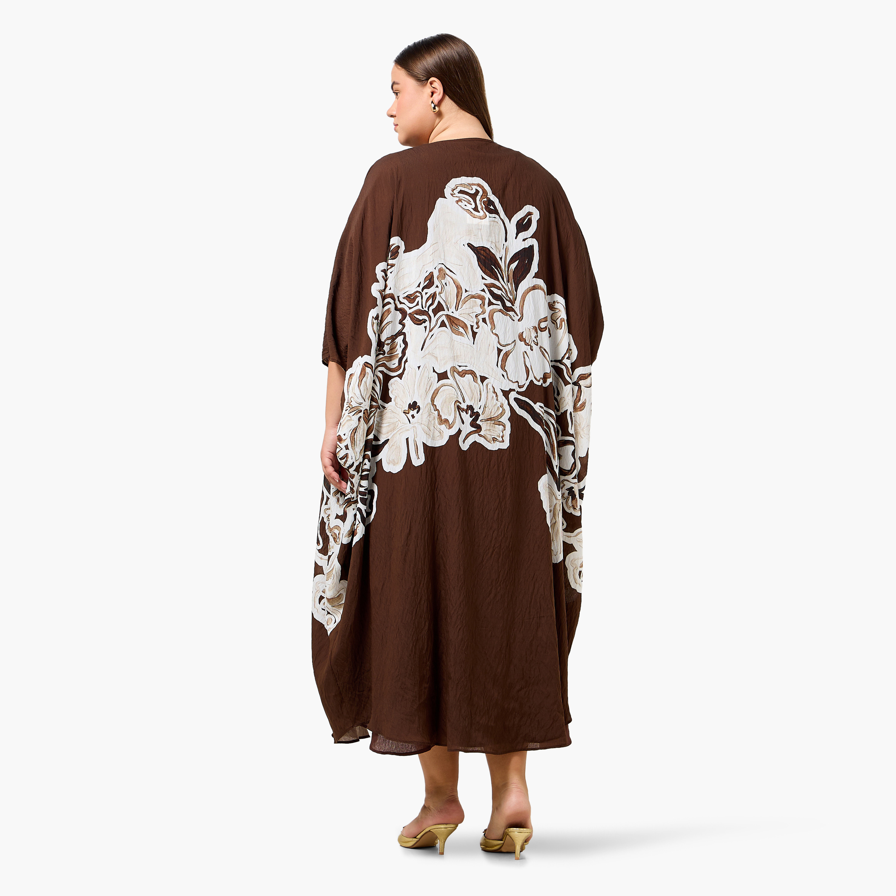 Ulla Popken Plus Size Textured A-line Dress with Shrug-women-clothing-dresses-image-4