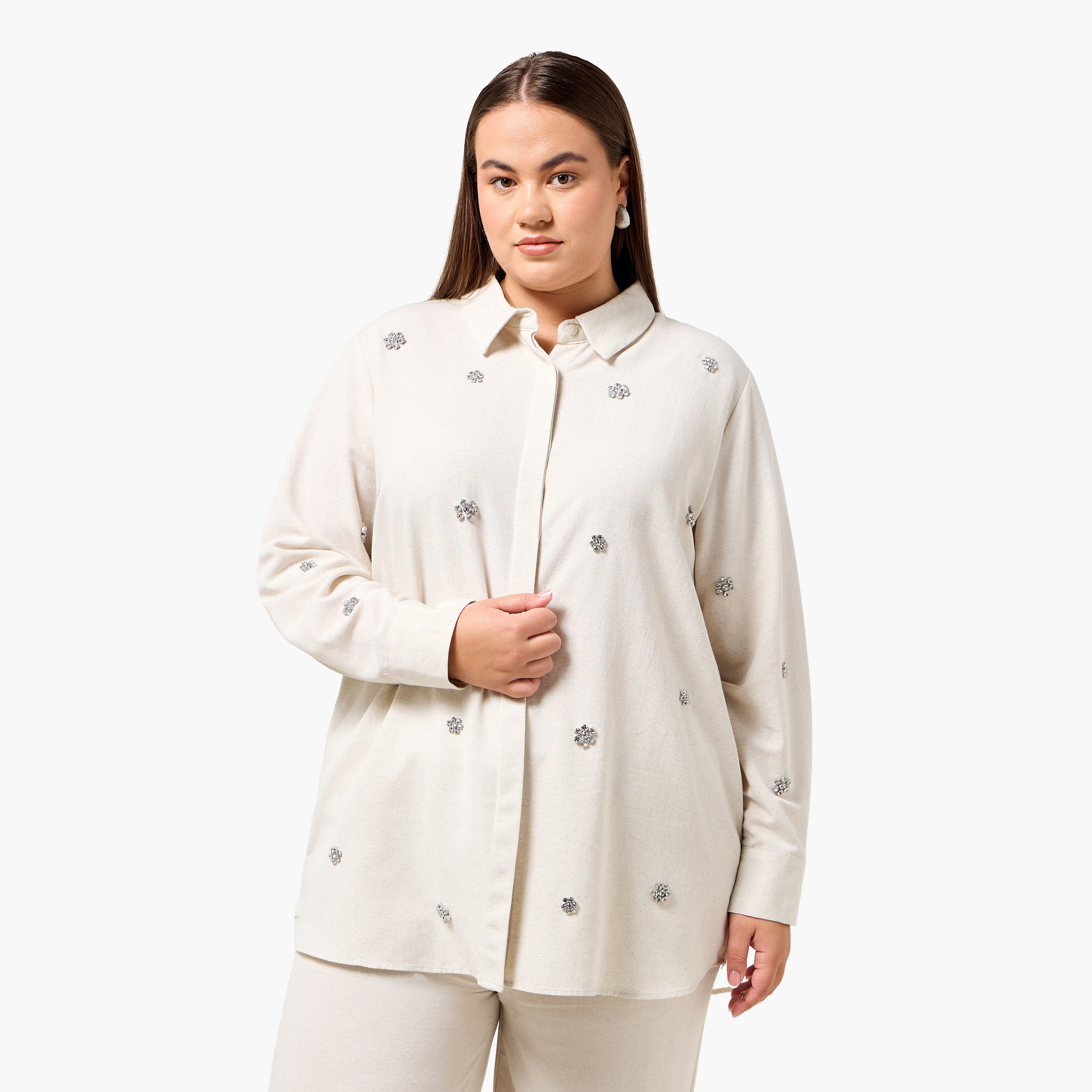 Ulla Popken Shirt with Embellishment-women-clothing-shirtsandblouses-shirts-image-2