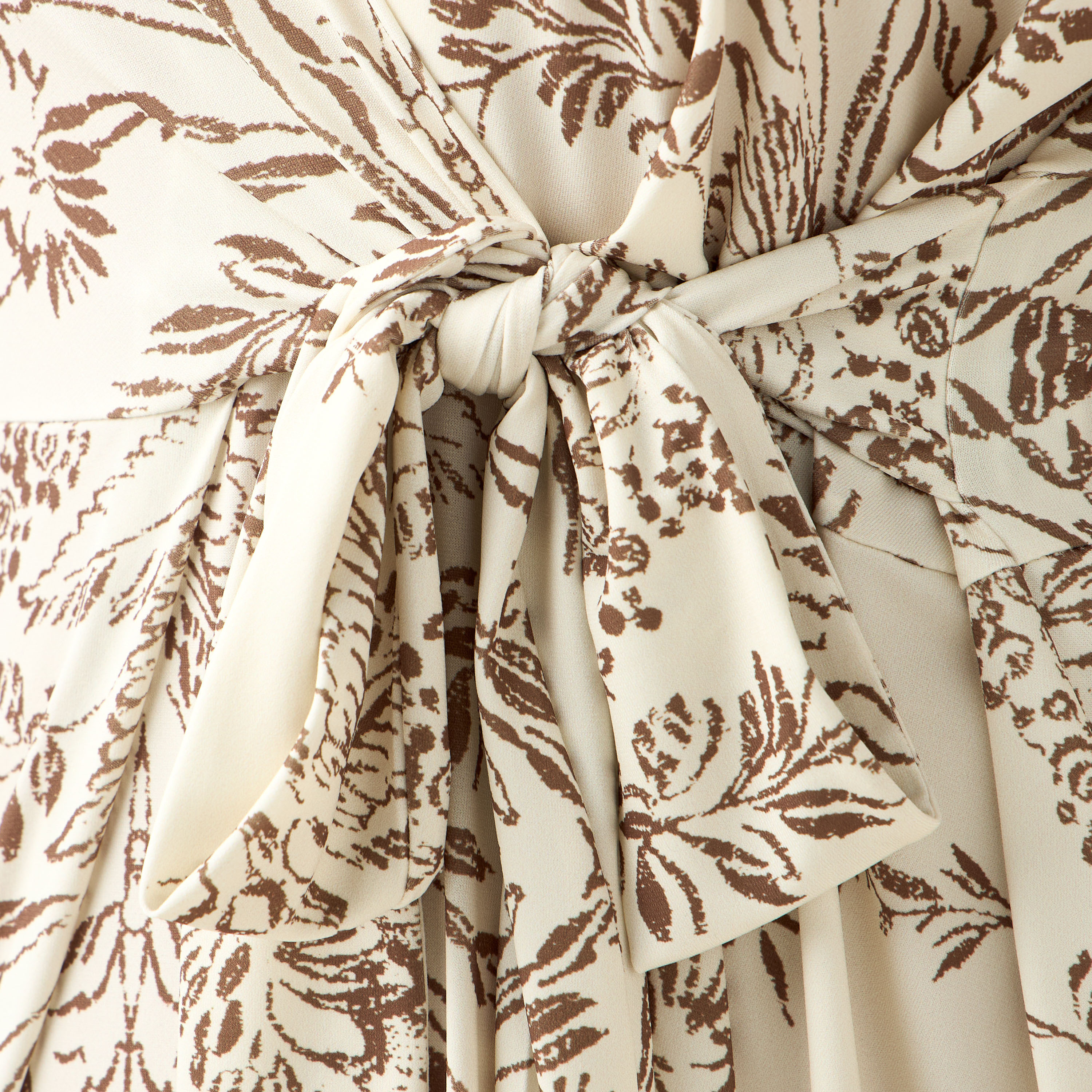 Ulla Popken A-line Midi Dress with Knot Detail and Floral Print-women-clothing-dresses-image-2
