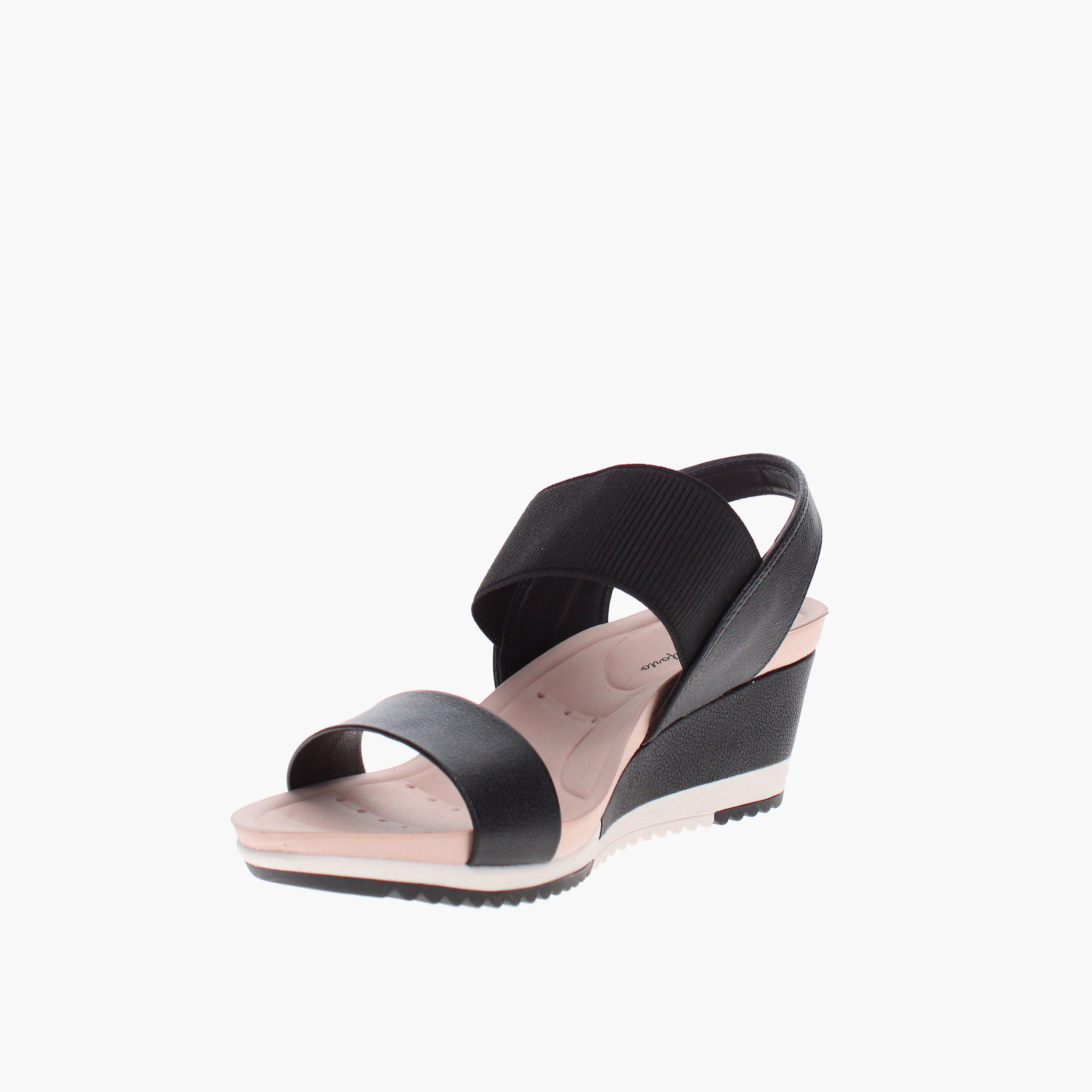 Modare by Geoomnii Women Elastic Onyx Wedges | 7123-107-27734-15745         -women-shoes-heels-image-3