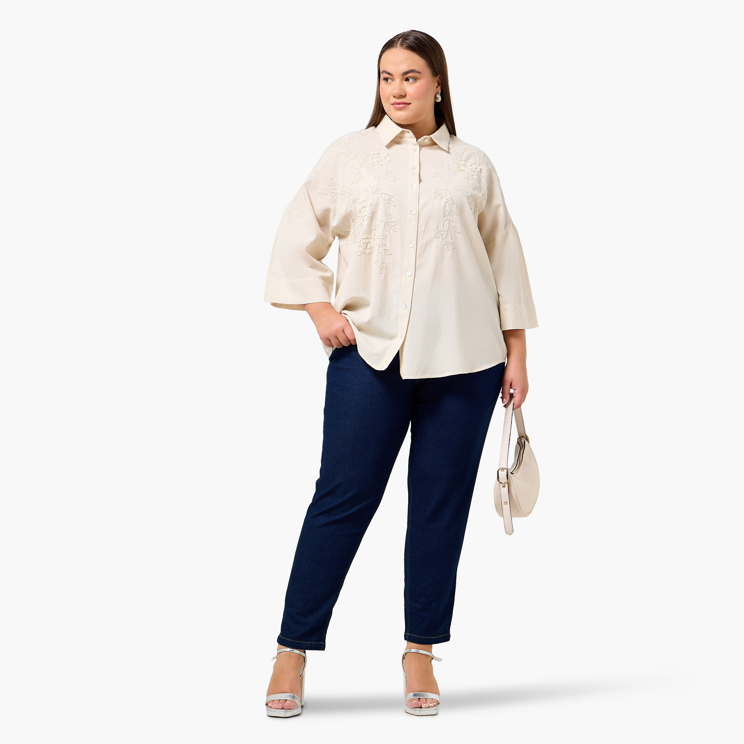 Ulla Popken Relaxed Fit Shirt with Embellishment-women-clothing-shirtsandblouses-shirts-image-3