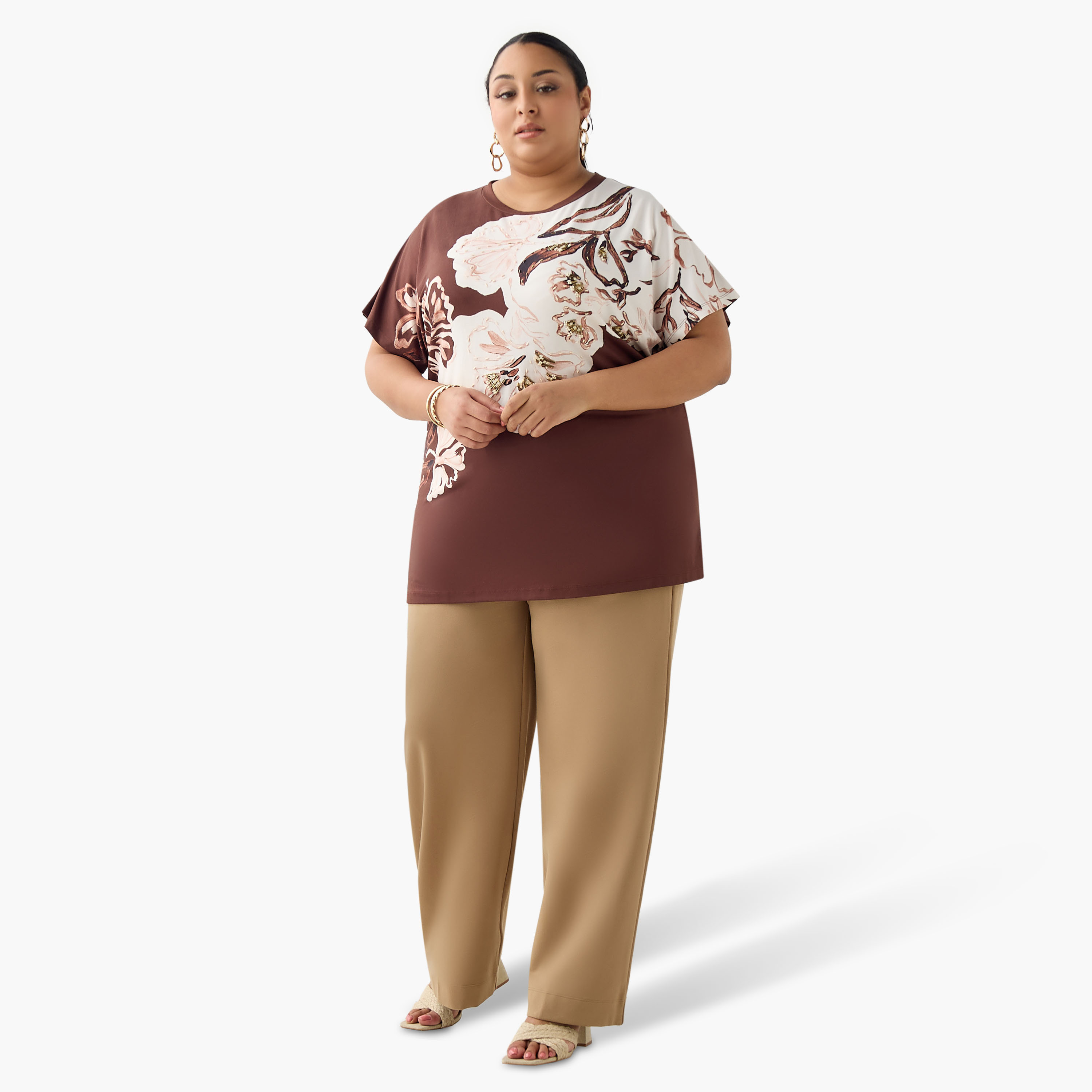 Ulla Popken Straight Fit Ponte Trousers-women-clothing-bottoms-trousers-image-3