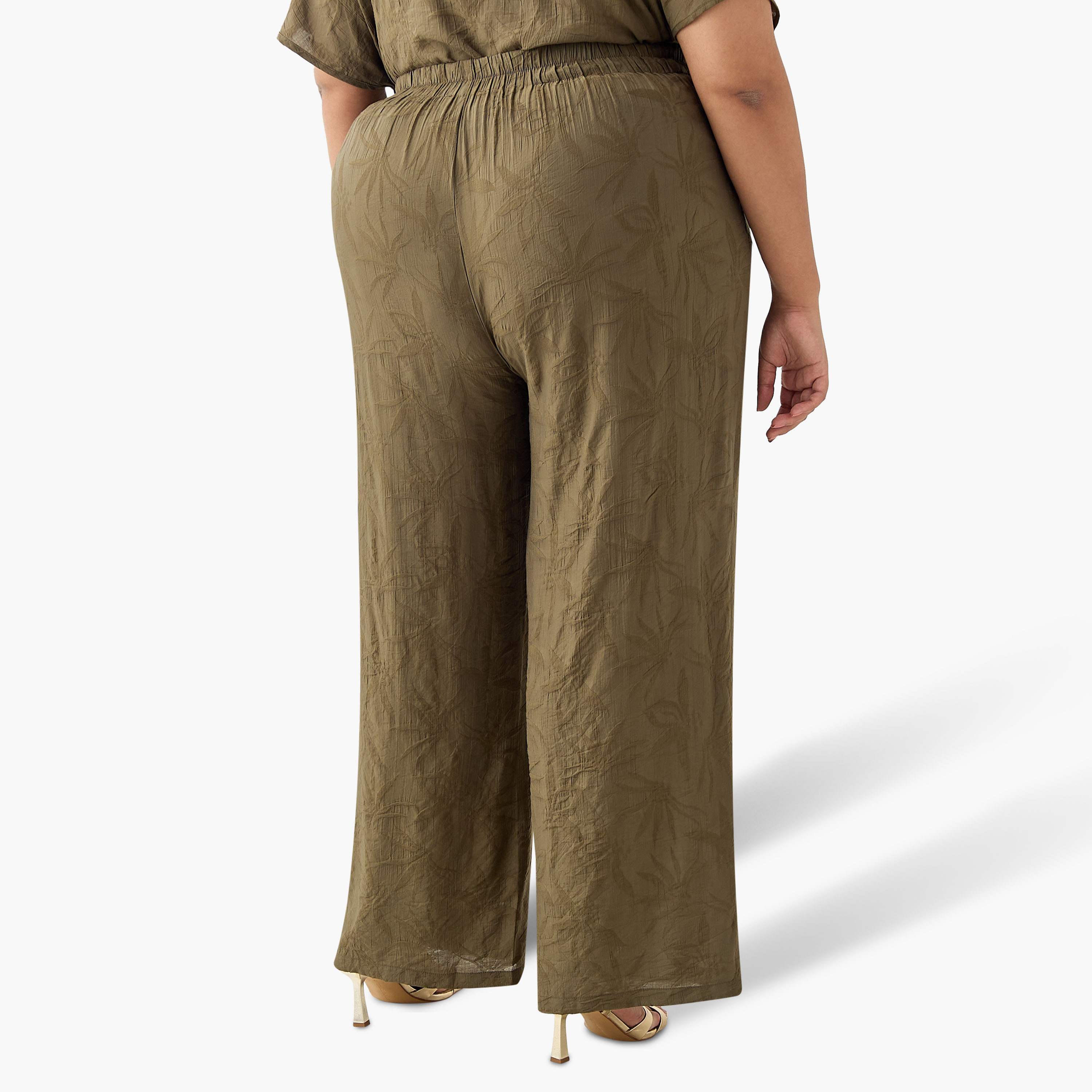 Ulla Popken Floral Jacquard Pants-women-clothing-coordsets-image-4