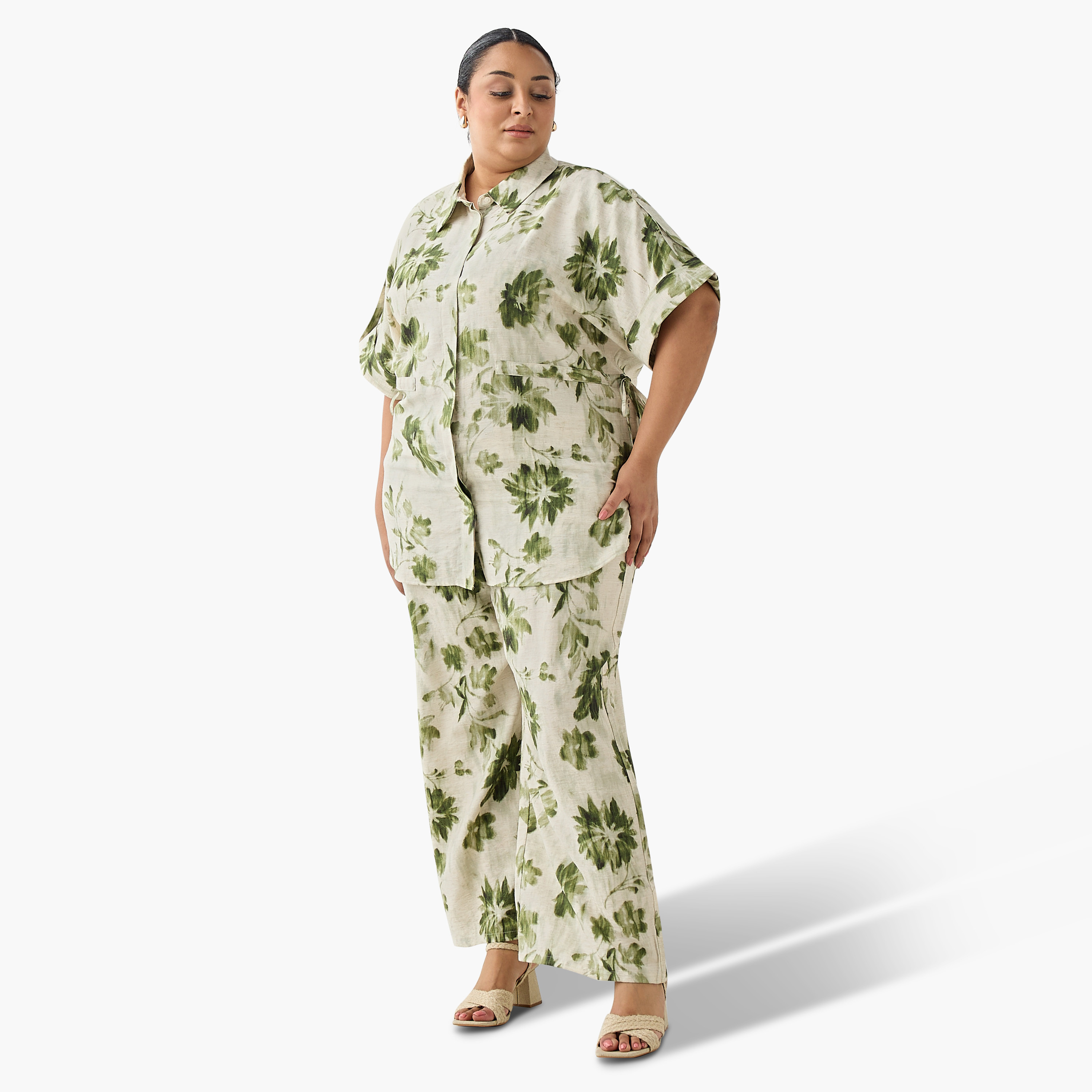 Ulla Popken Floral Print Pants-women-clothing-coordsets-image-3