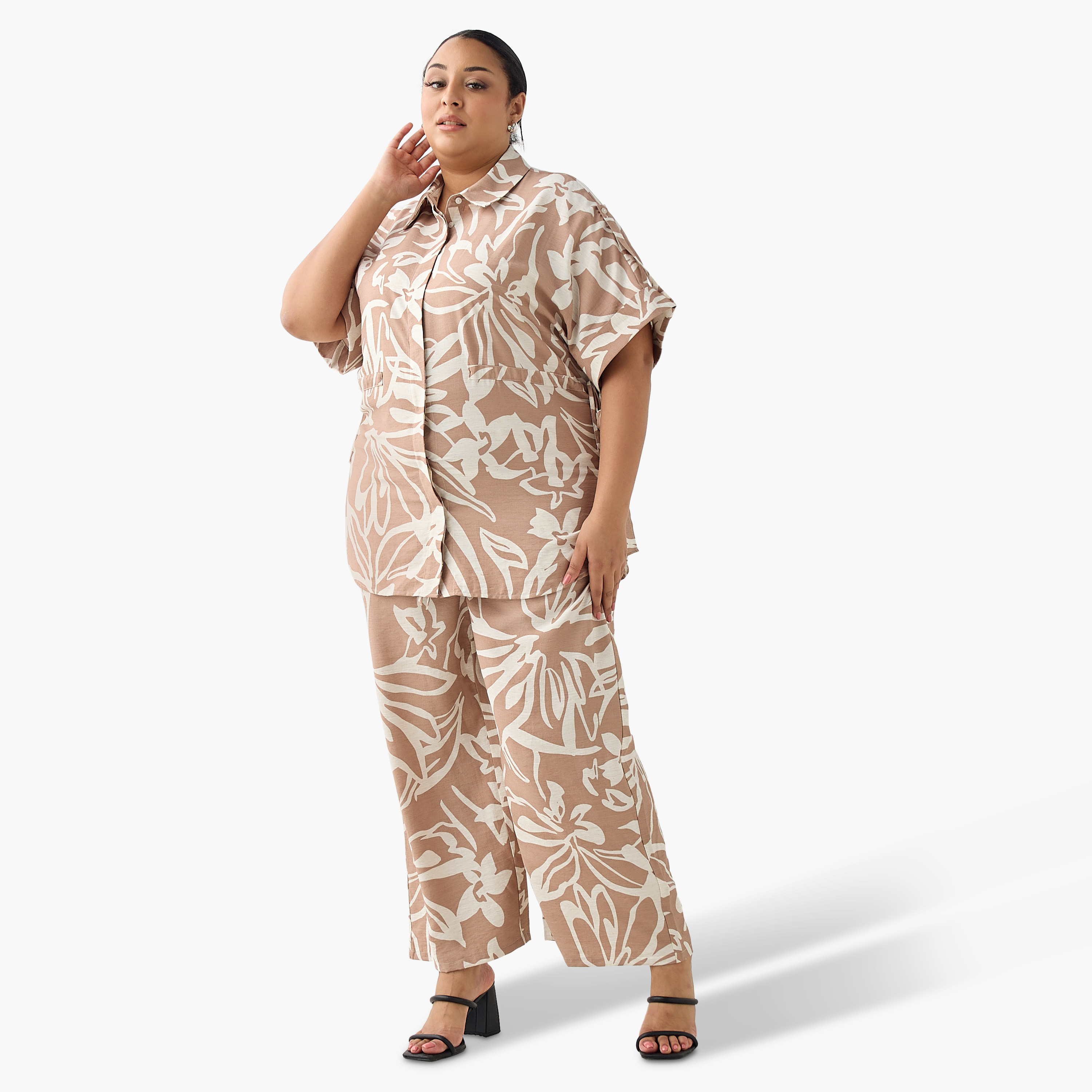 Ulla Popken Floral Print Pants-women-clothing-coordsets-image-3
