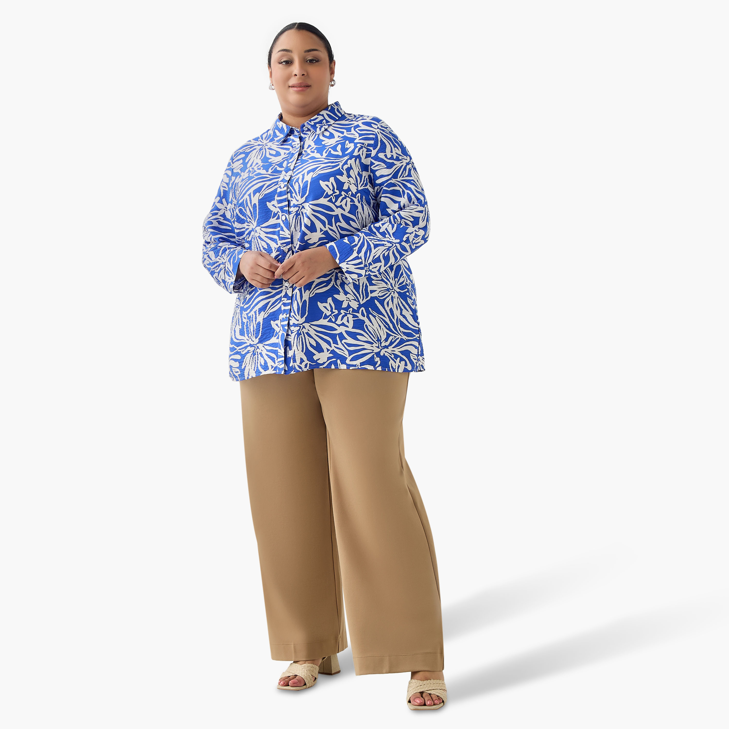 Ulla Popken Relaxed Fit Viscose Shirt with Floral Print-women-clothing-shirtsandblouses-shirts-image-3