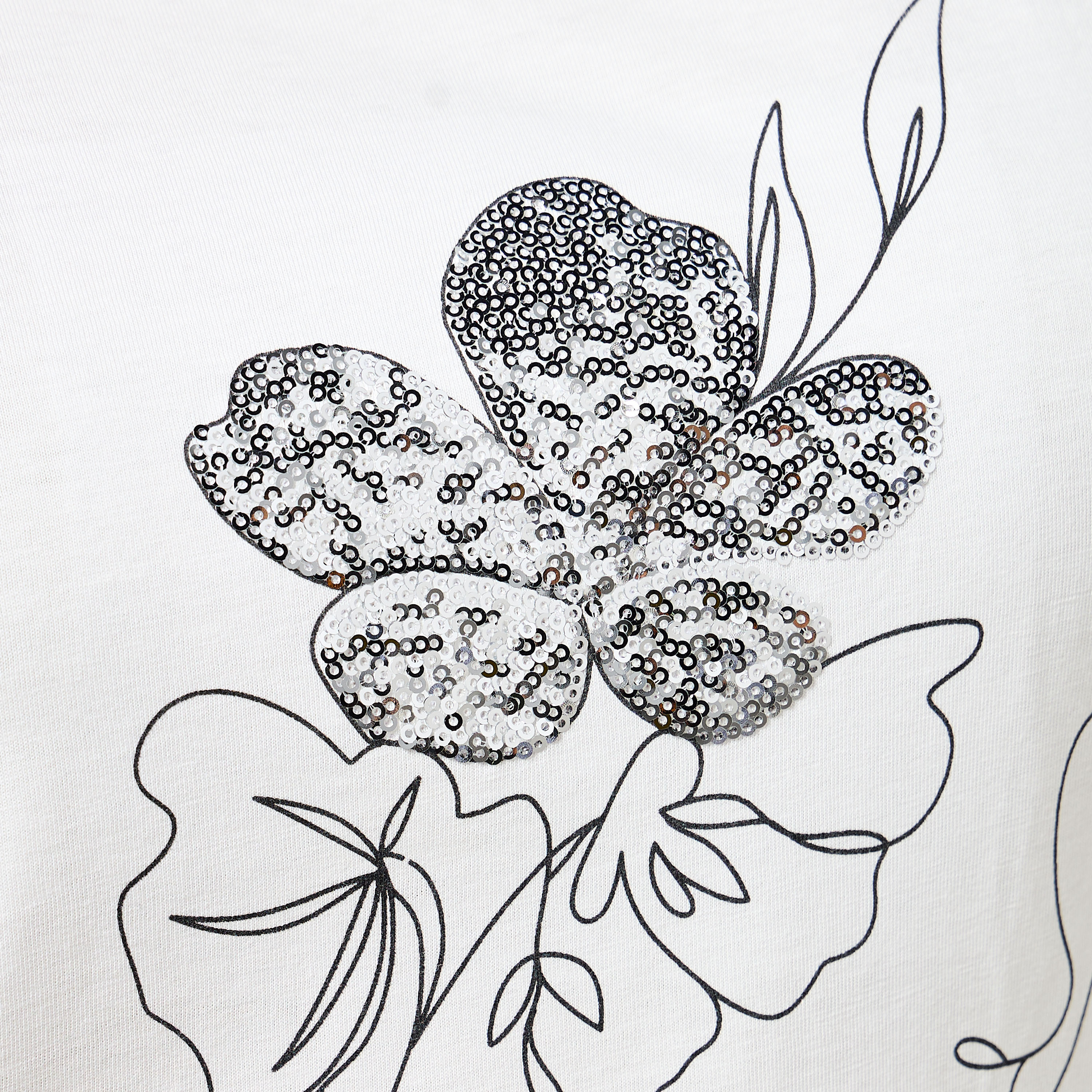 Ulla Popken Relaxed Fit Cotton T-shirt with Floral Print-women-clothing-tshirts-image-2