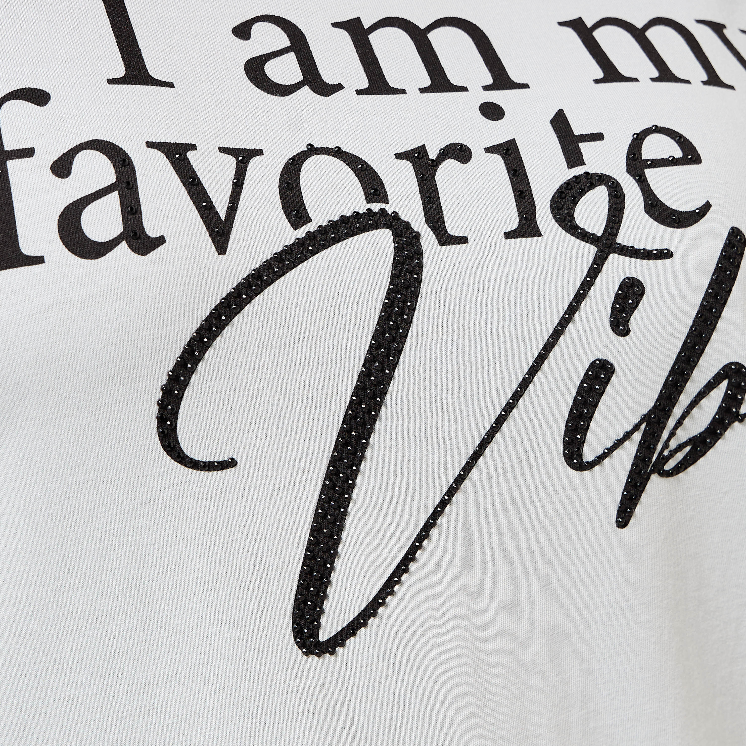Ulla Popken Relaxed Fit Cotton T-shirt with Slogan Print-women-clothing-tshirts-image-2