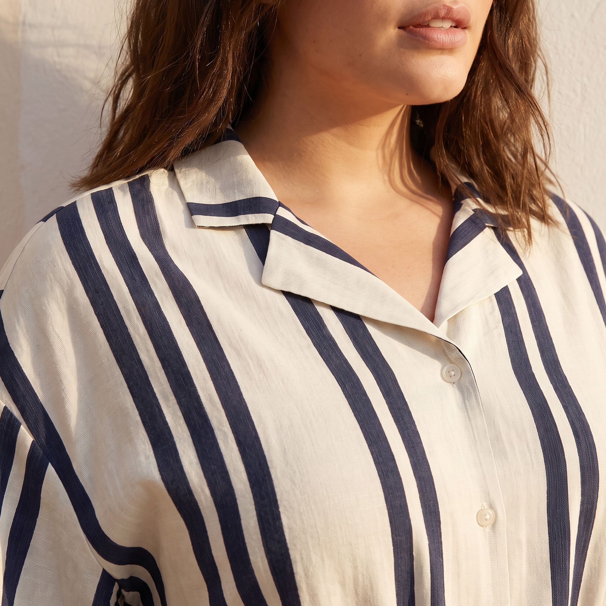 فستان قميص مقلم بحزام ربط للنساء من أولا بوبكن-women-clothing-dresses-image-4