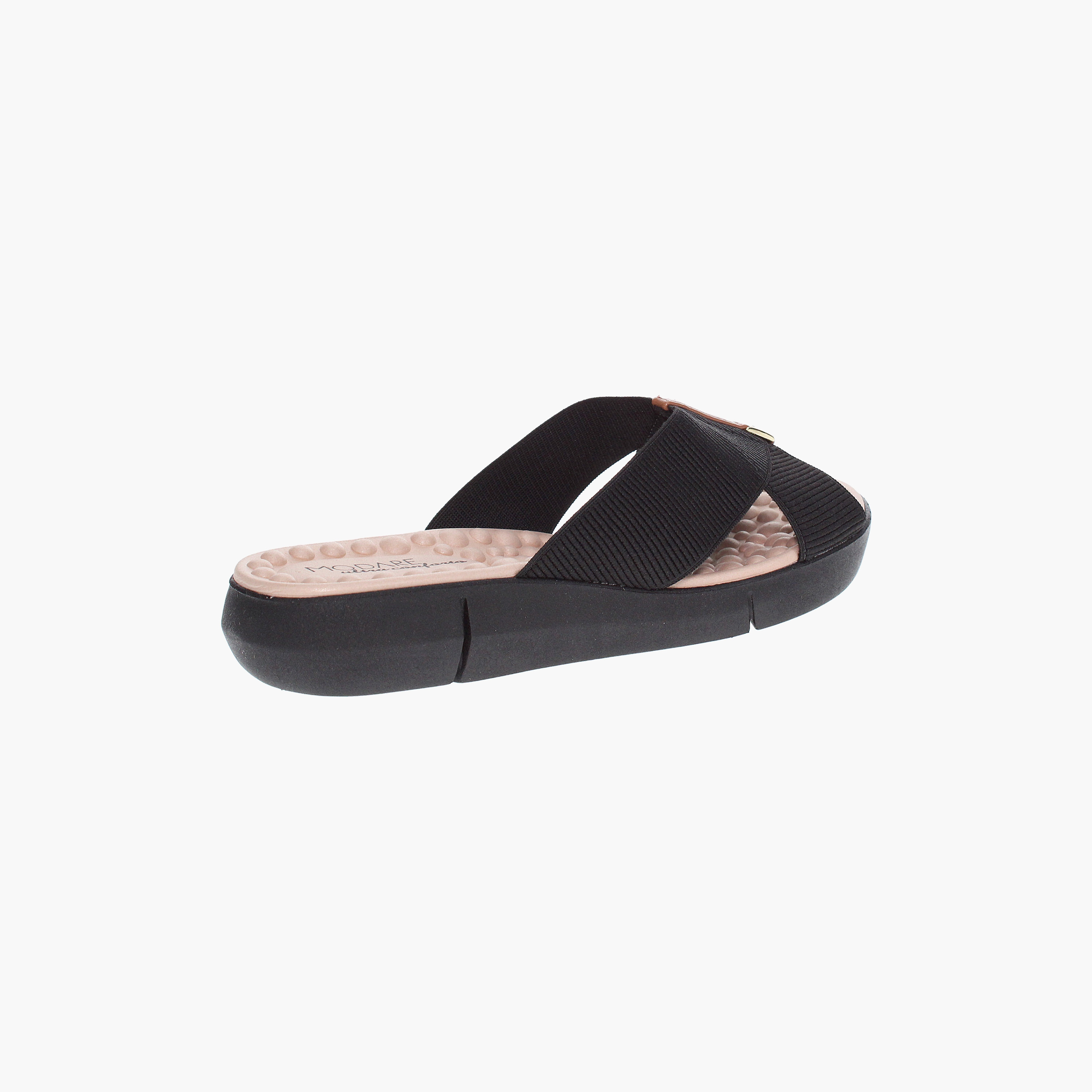 Modare by Geoomnii Women's Open Toe Flat Slide Sandals | 7142-101-26405-61877       -women-shoes-sandals-flats-image-3
