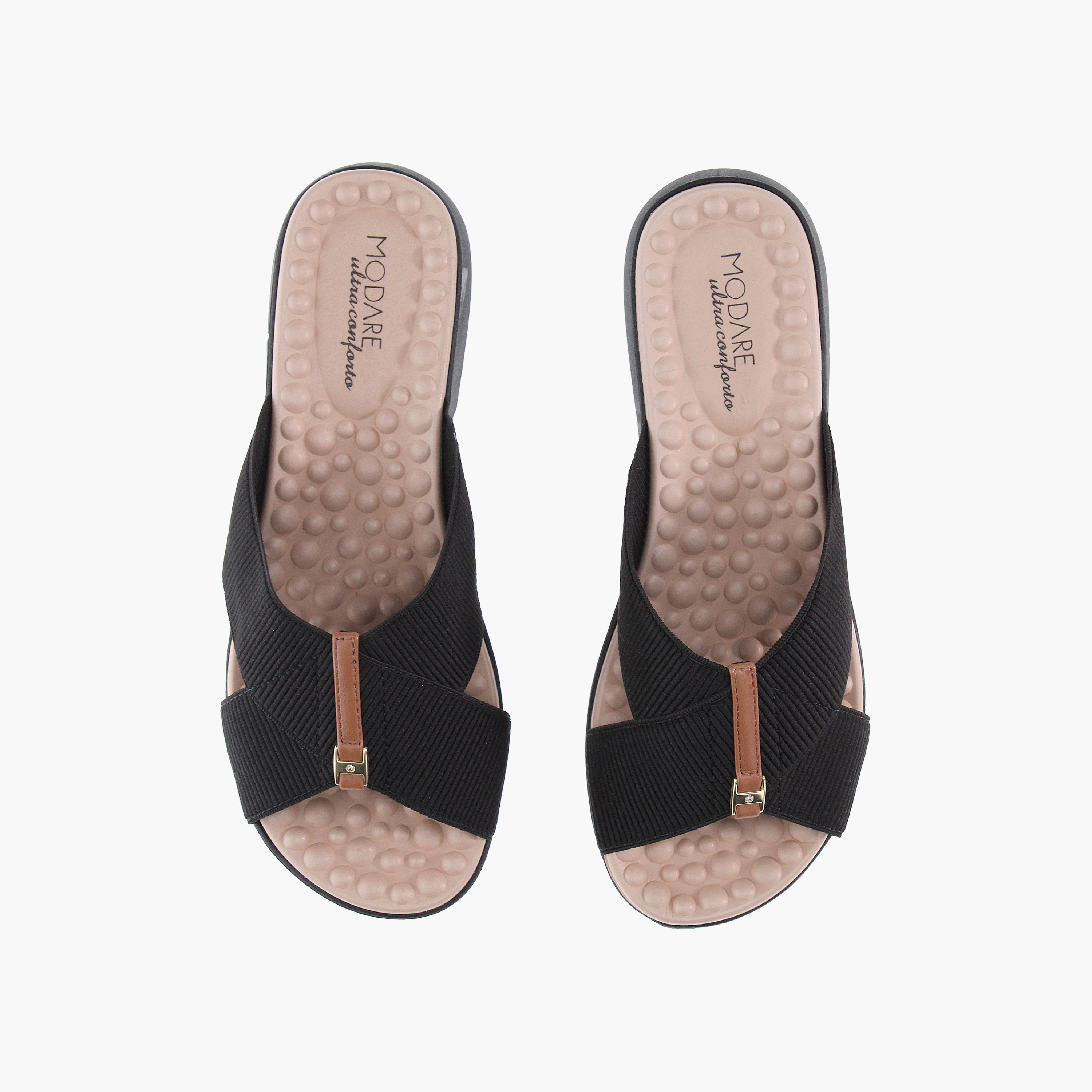 Modare by Geoomnii Women's Open Toe Flat Slide Sandals | 7142-101-26405-61877       -women-shoes-sandals-flats-image-5