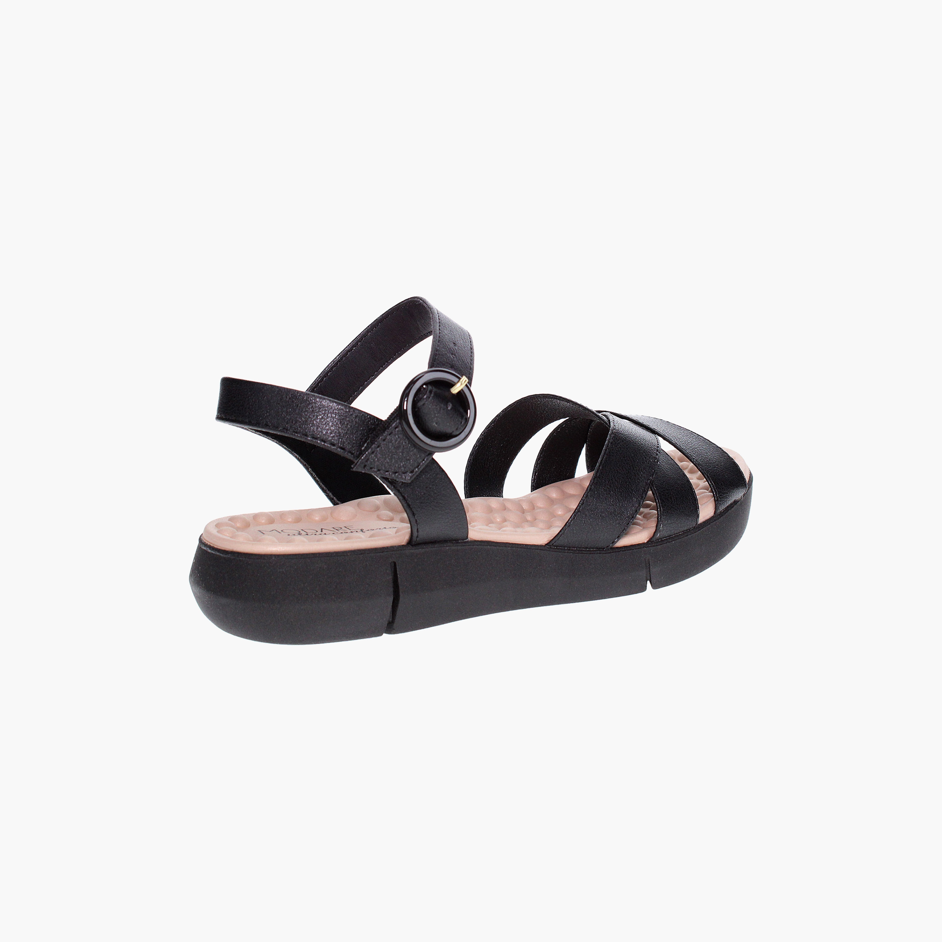 صندل نسائي مفتوح من الأمام بحزام متقاطع من مودير | 7142-124-21736-women-shoes-sandals-flats-image-3